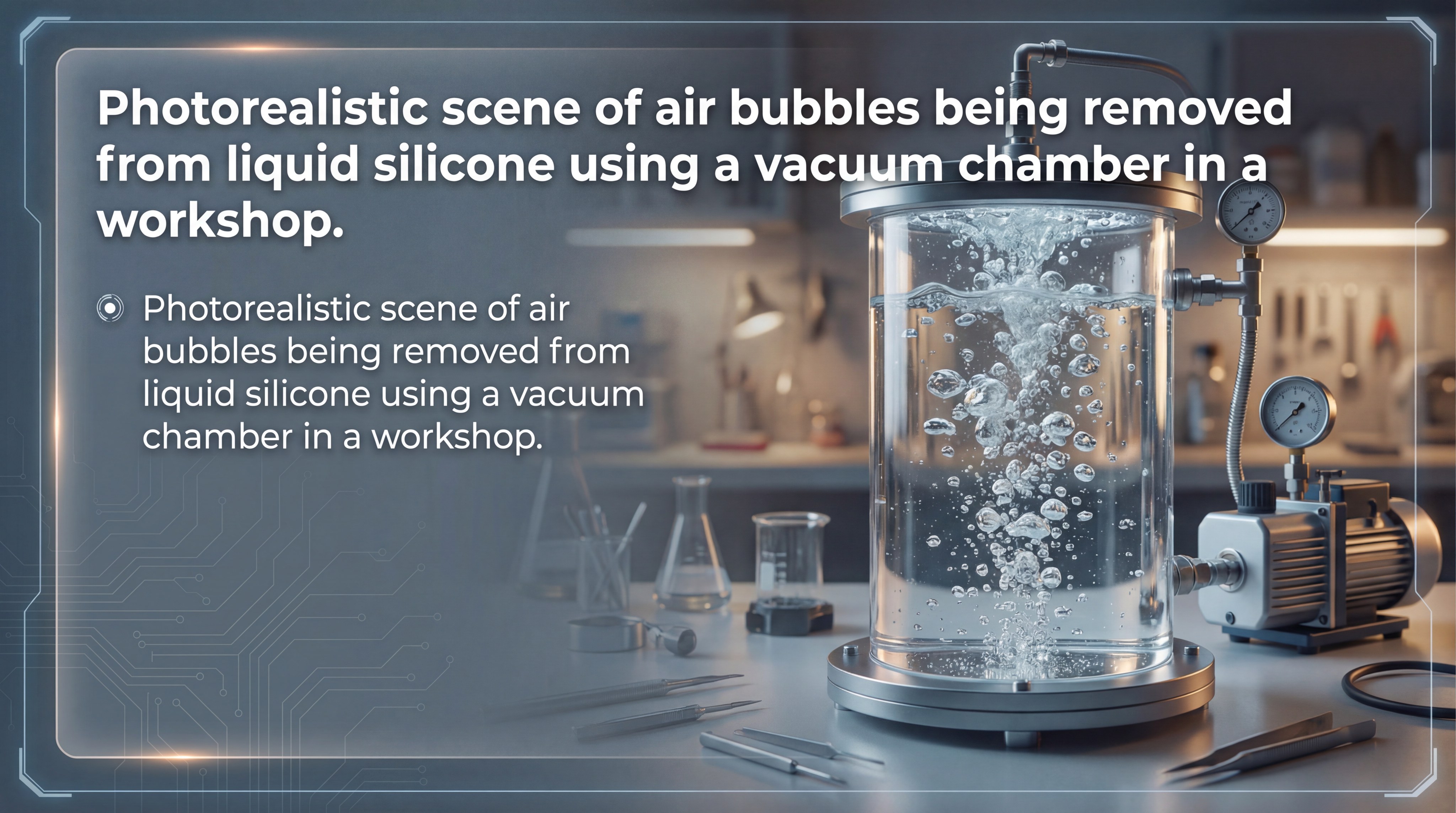 vacuum degassing silicone bubbles
