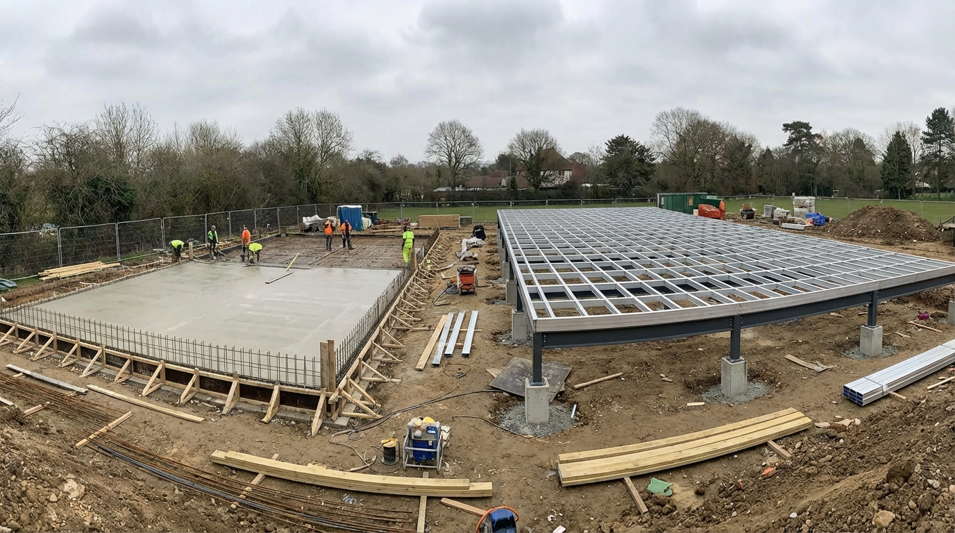 racket court foundation contrast