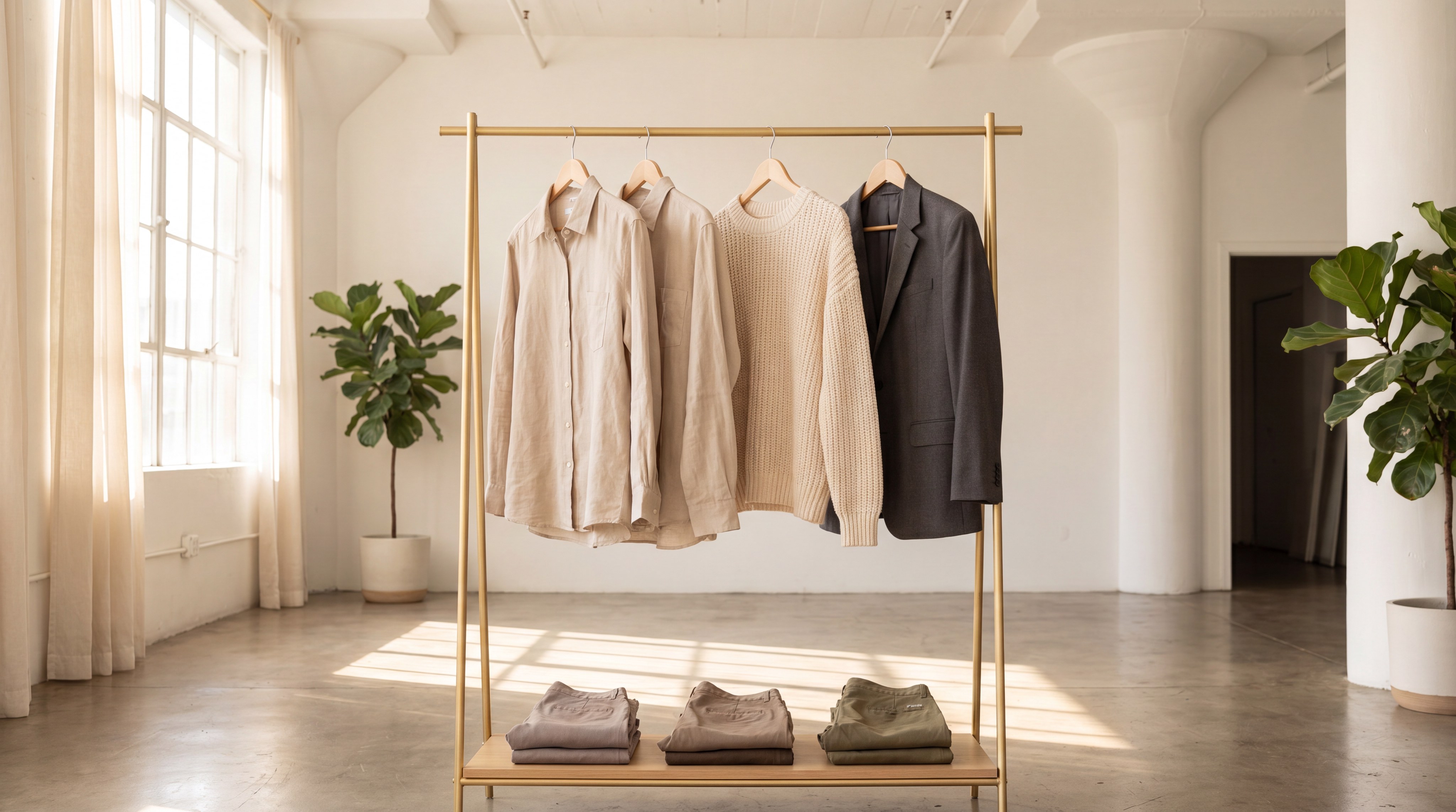 Minimalist Fashion Rack Photography