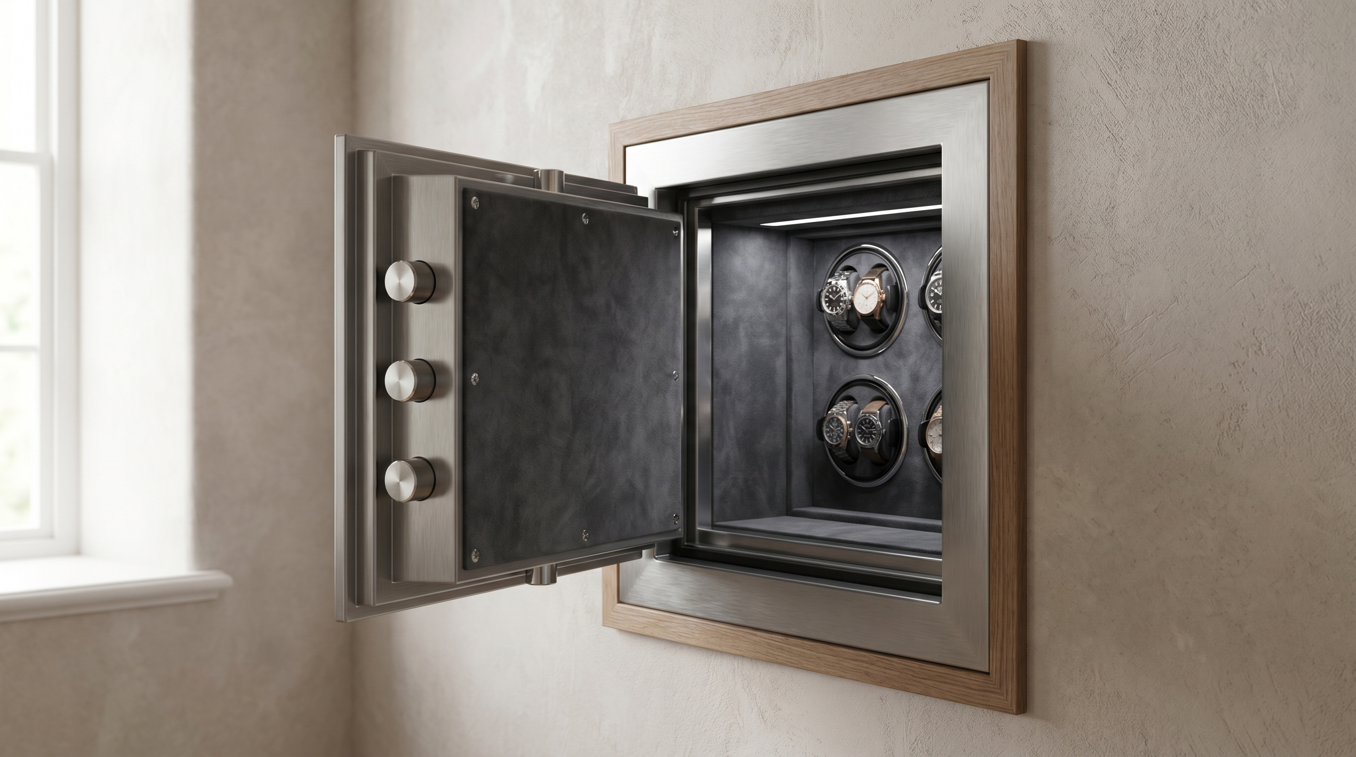 Recessed Steel Wall Safe Bedroom