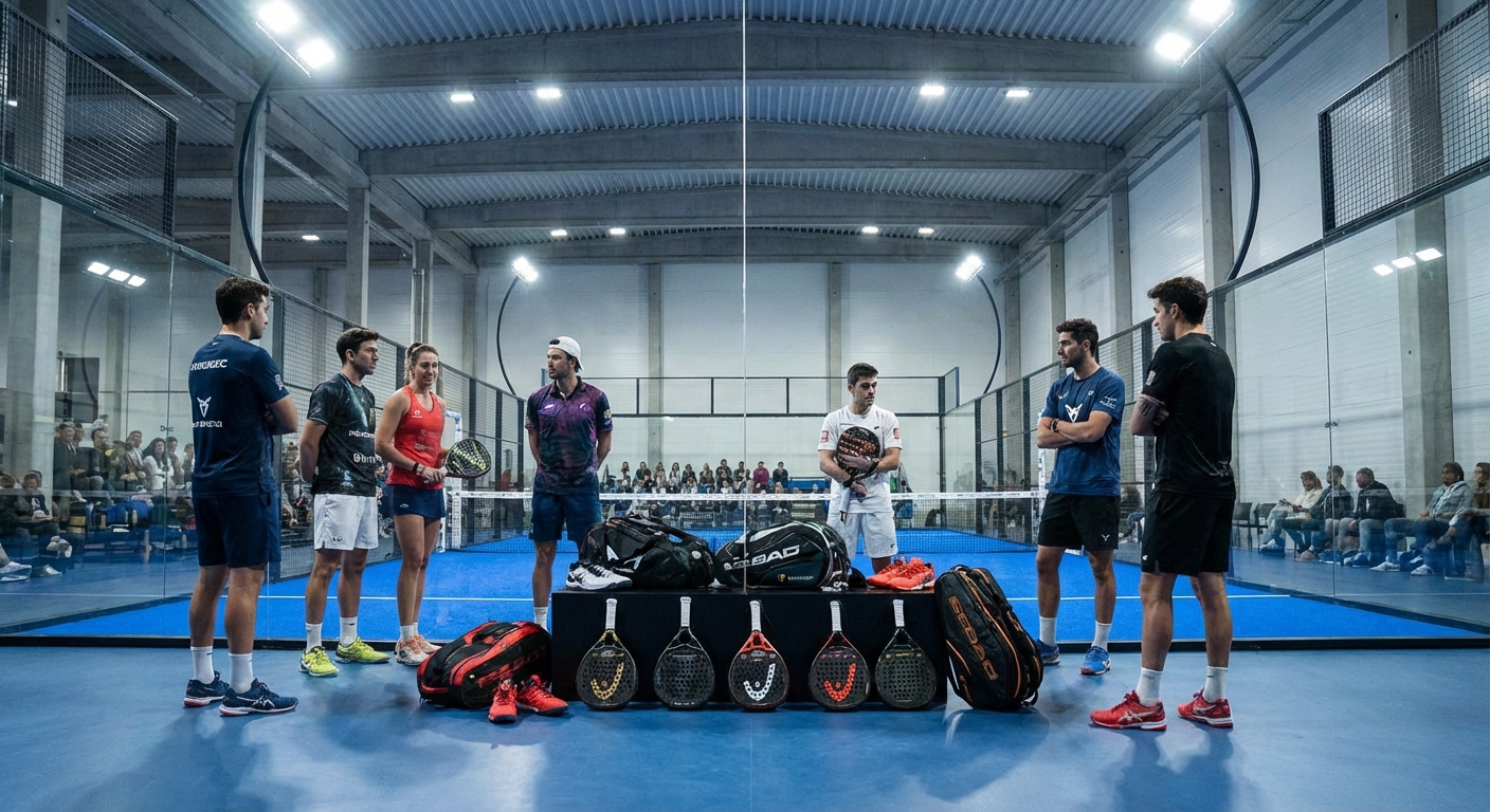 padel players equipment selection
