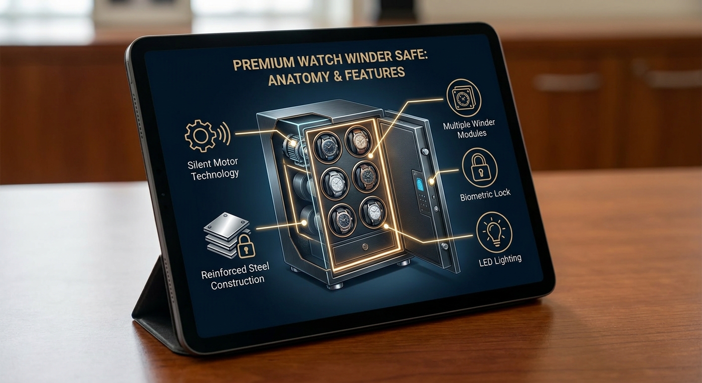 watch winder safe anatomy infographic