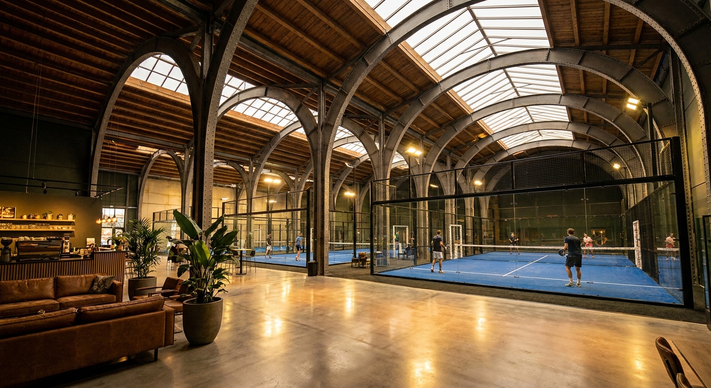 high end padel club facility