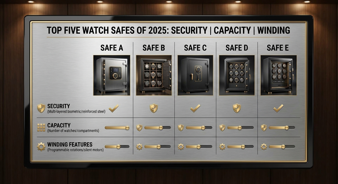 Top Watch Safes Comparison Infographic 2025