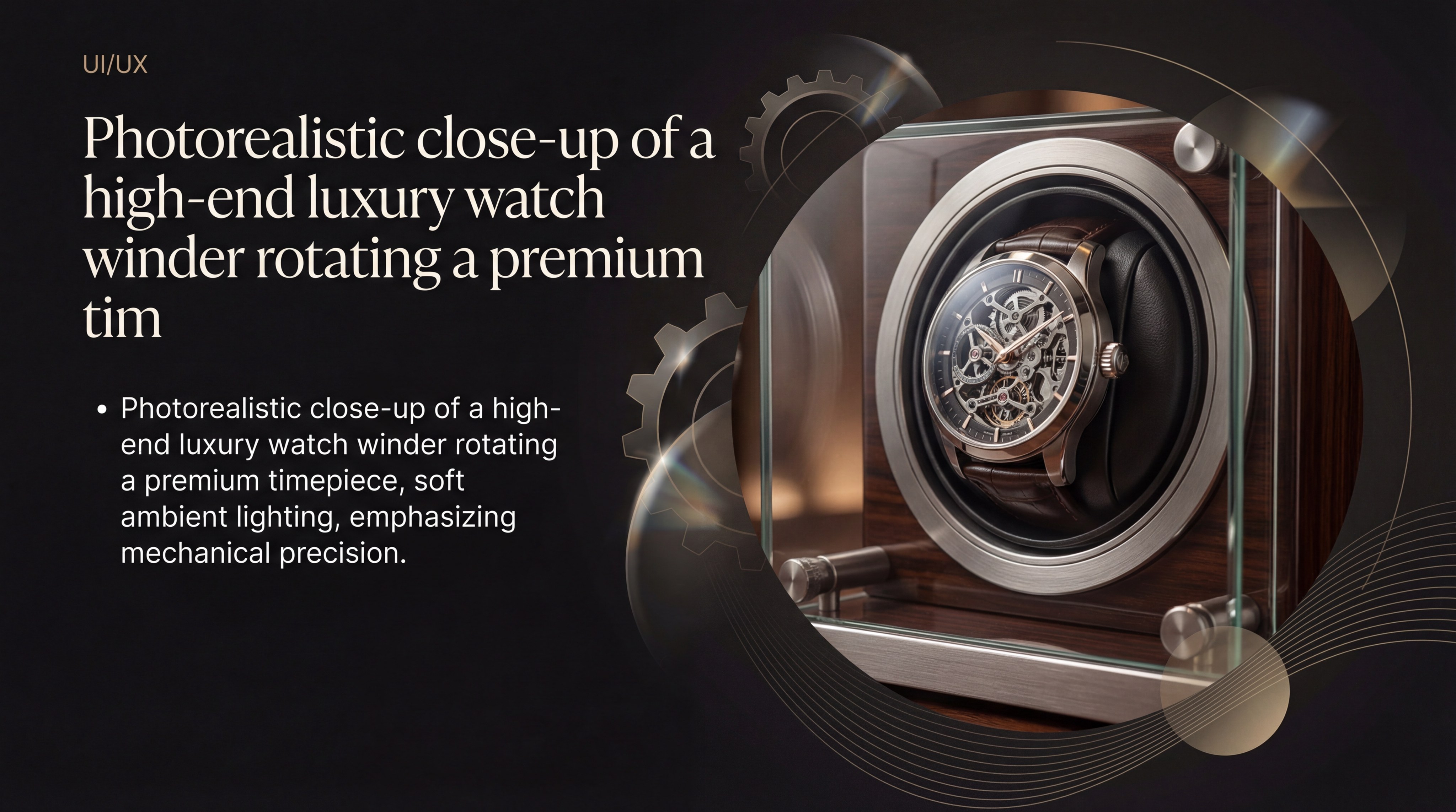 luxury watch winder closeup