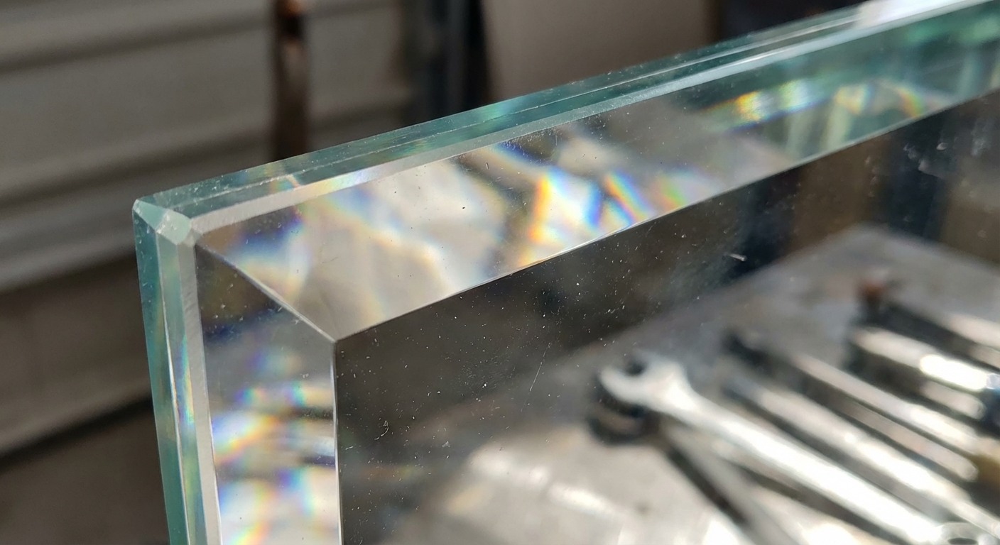 glass edge macro photography