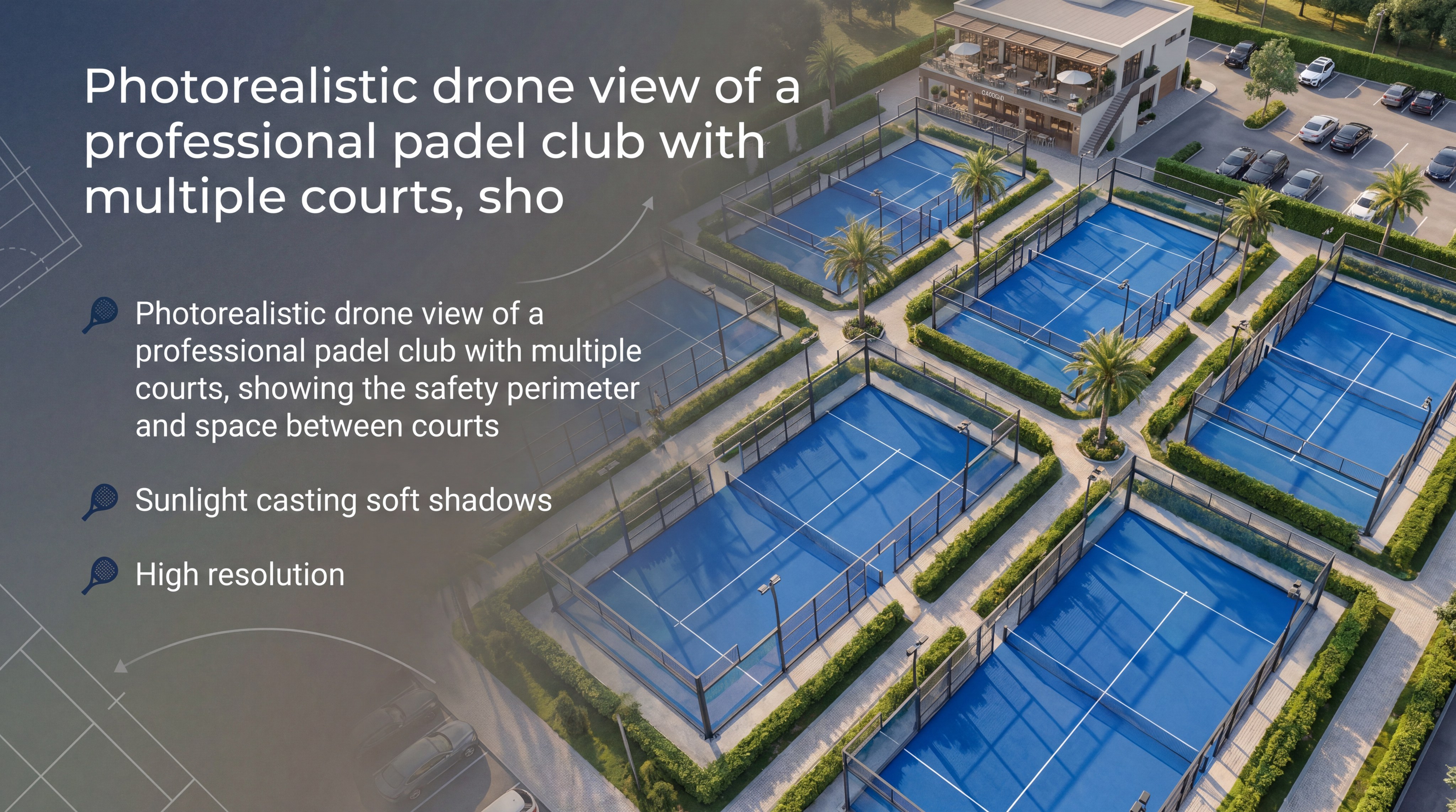 padel club drone view