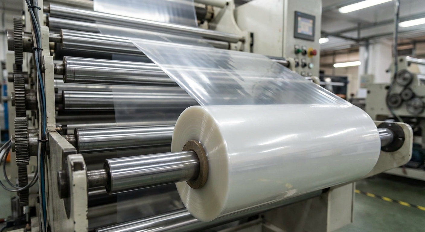 Film roll on machine