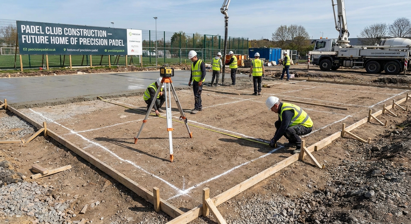 padel club construction foundation