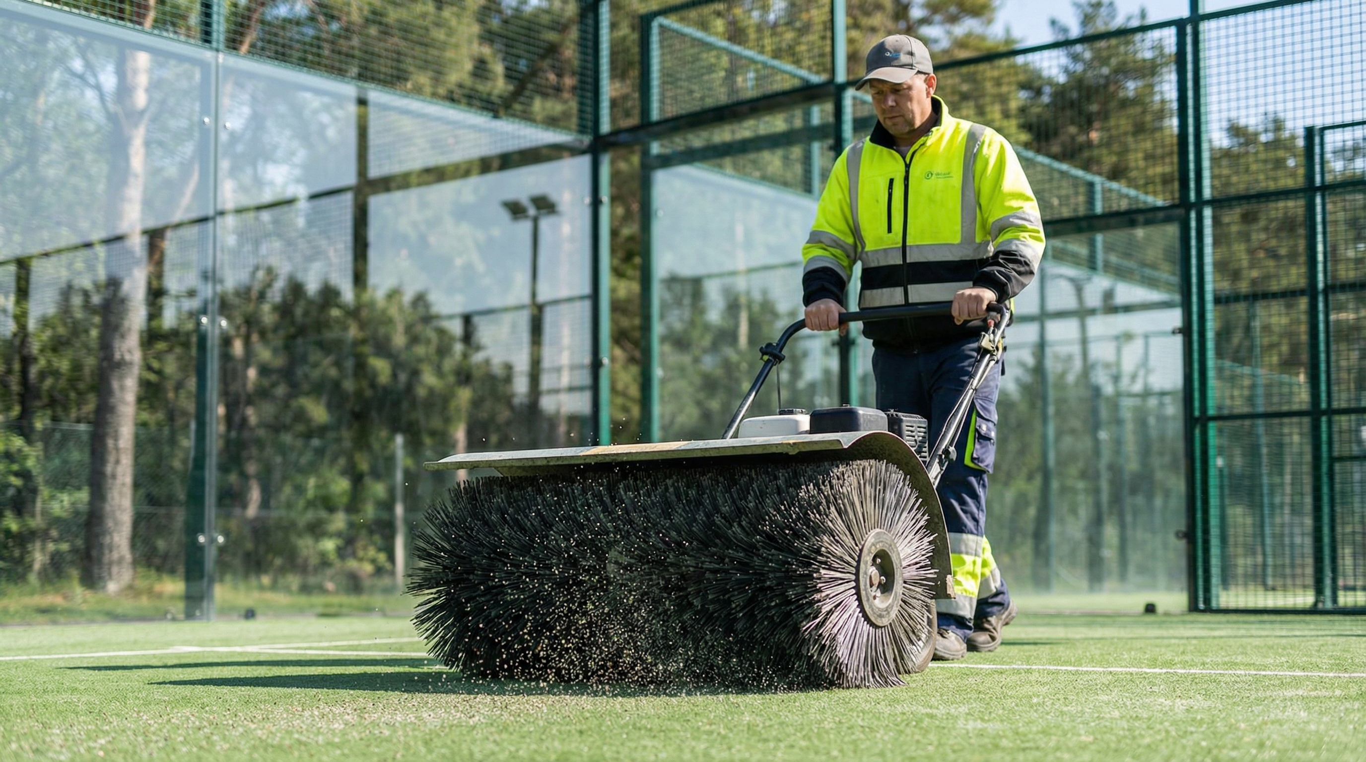 padel court turf maintenance