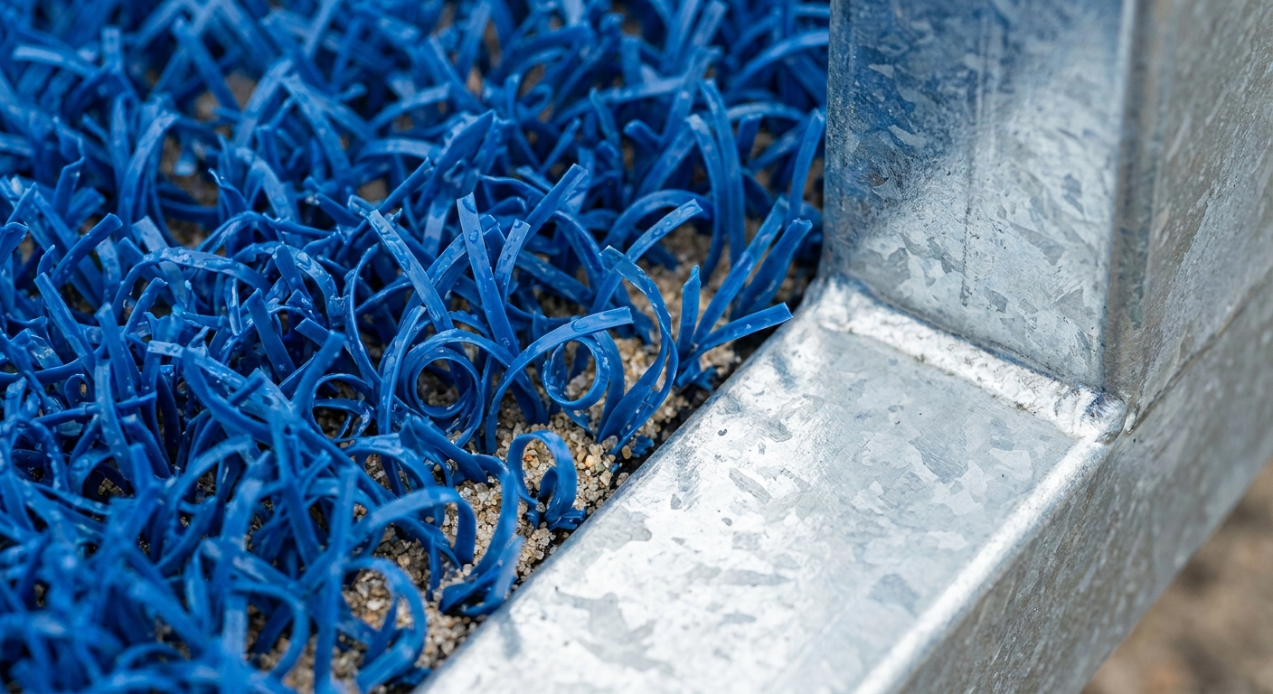 Padel turf macro photography