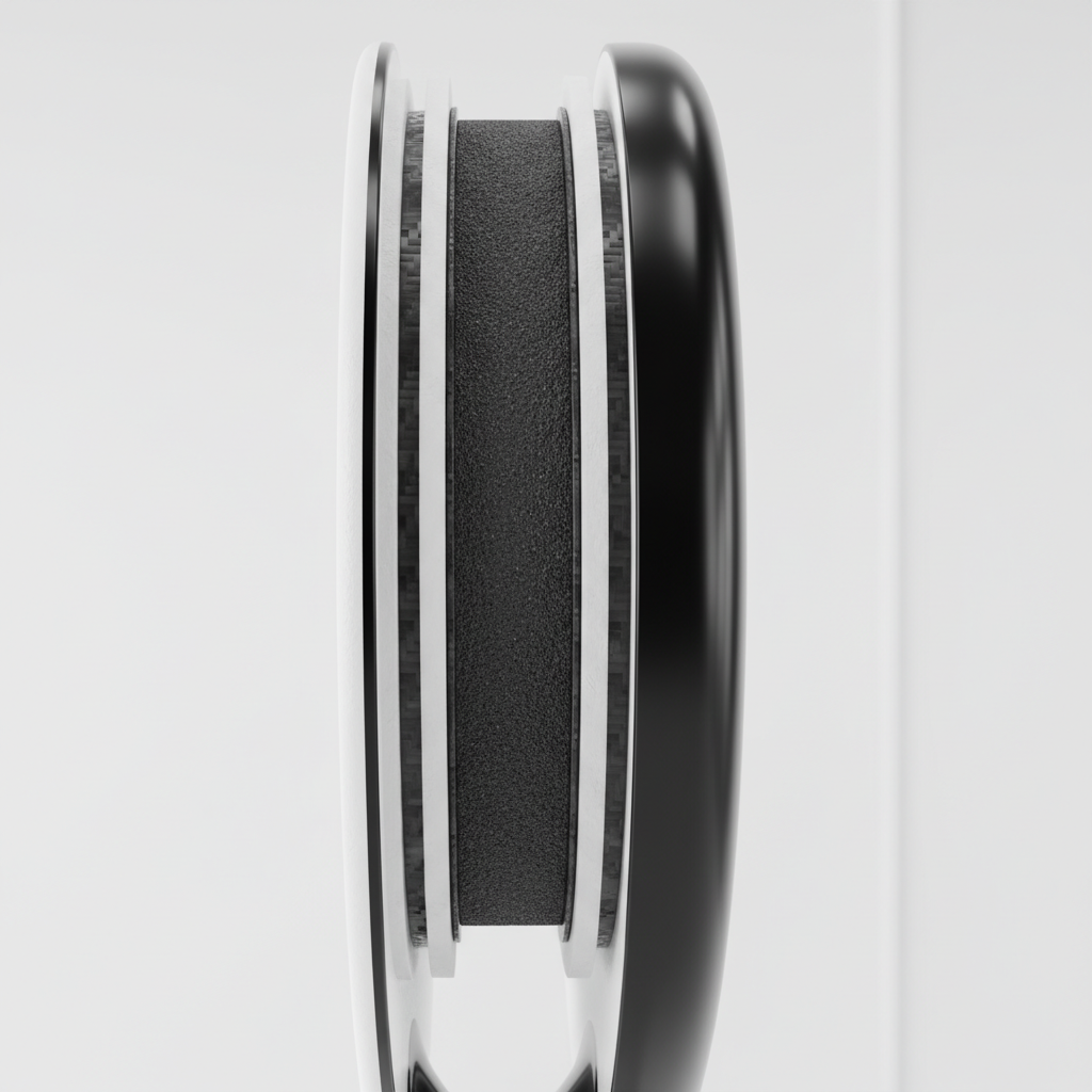 Cross section of padel racket core