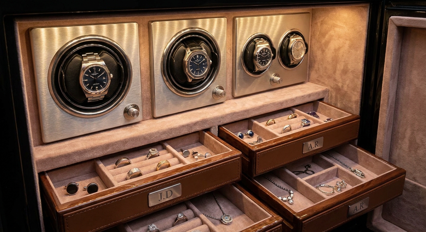 luxury watch winder safe interior