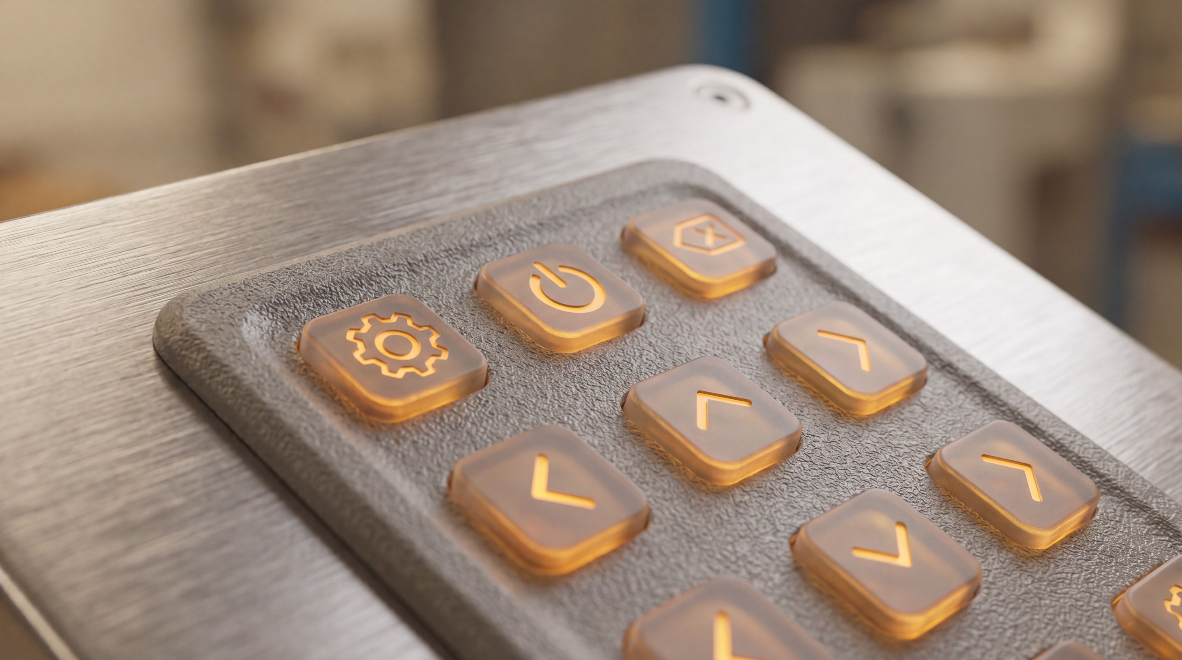 Industrial control panel with tactile silicone keypad