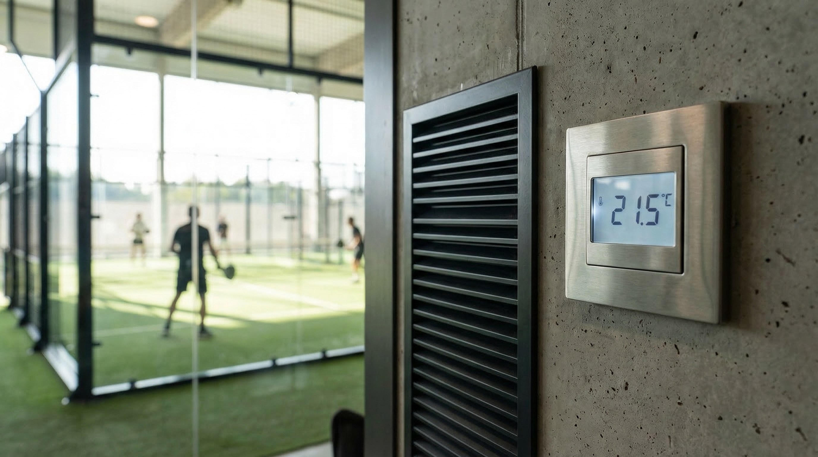 luxury padel club thermostat ventilation