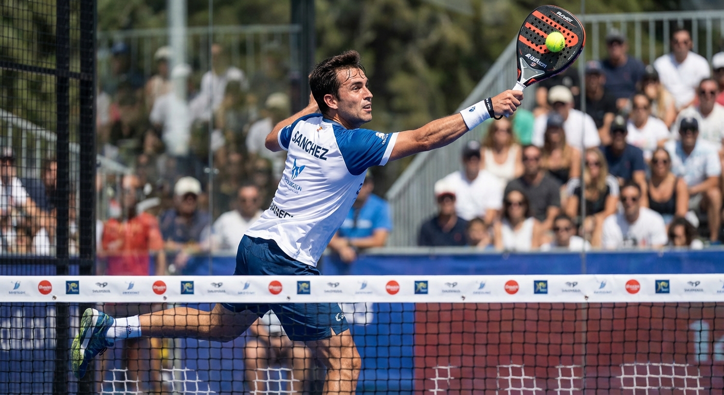 padel player overhead smash