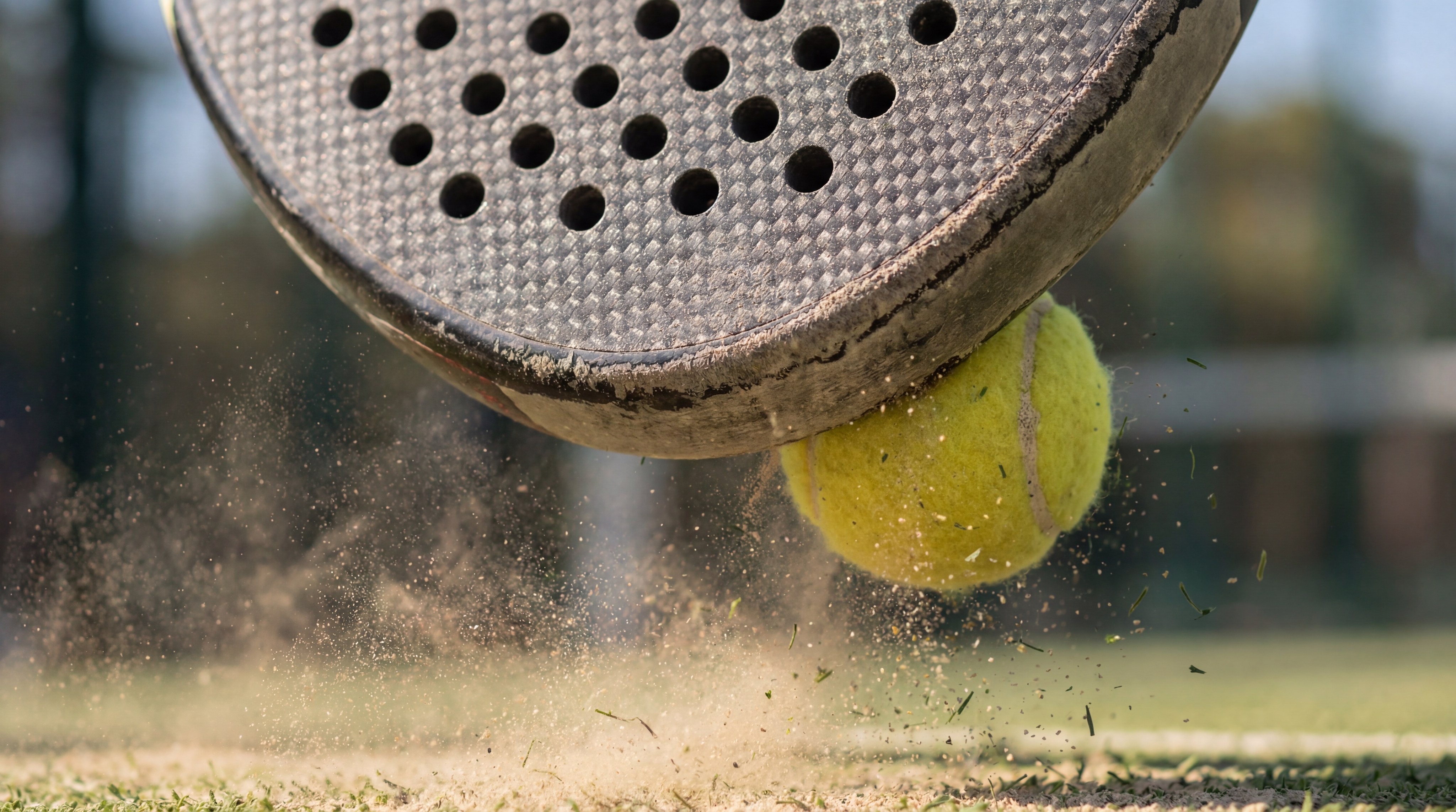 Padel Racket Ball Contact Slice