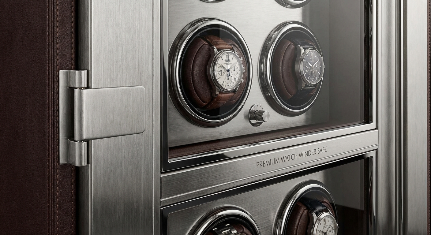 Premium Watch Winder Safe Closeup