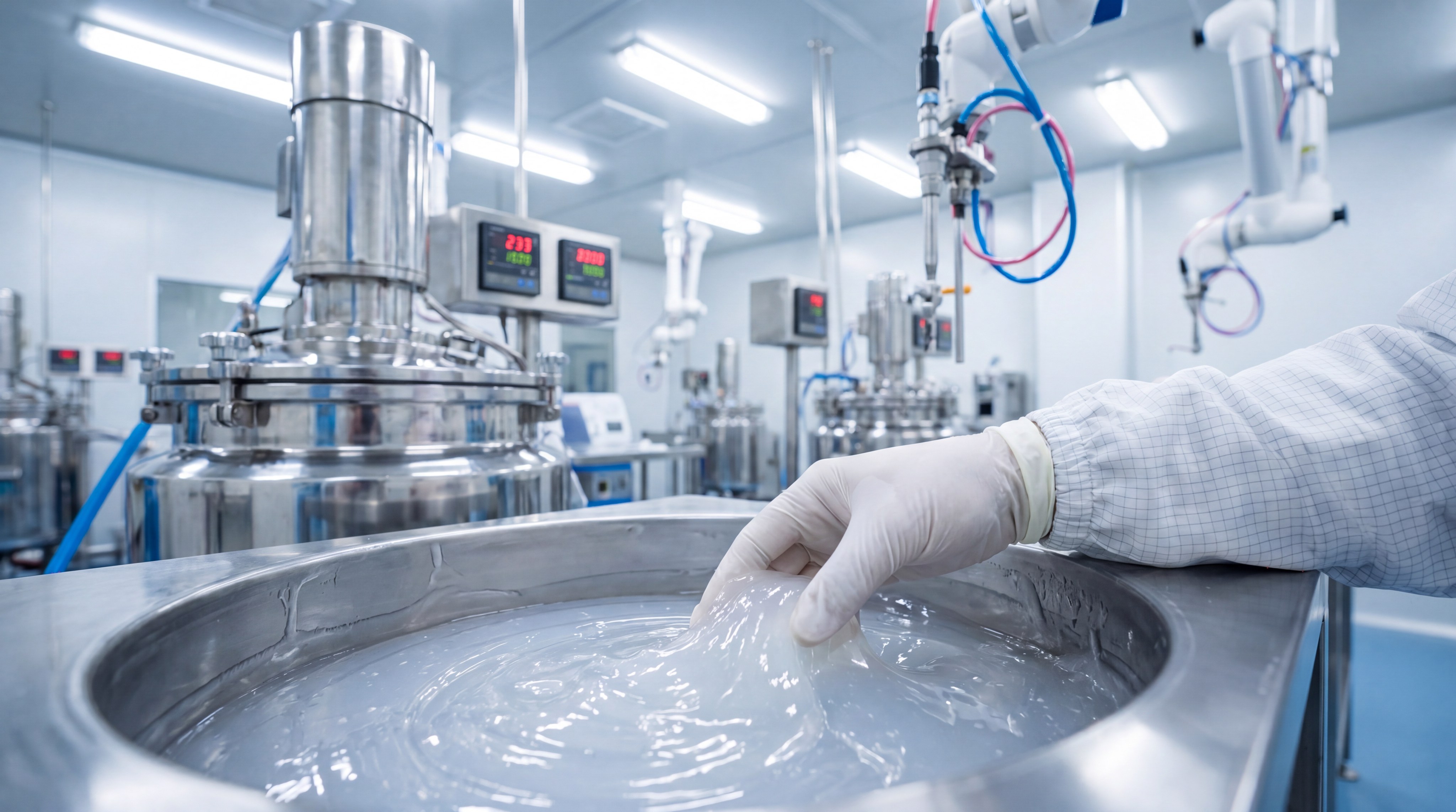 raw silicone manufacturing closeup