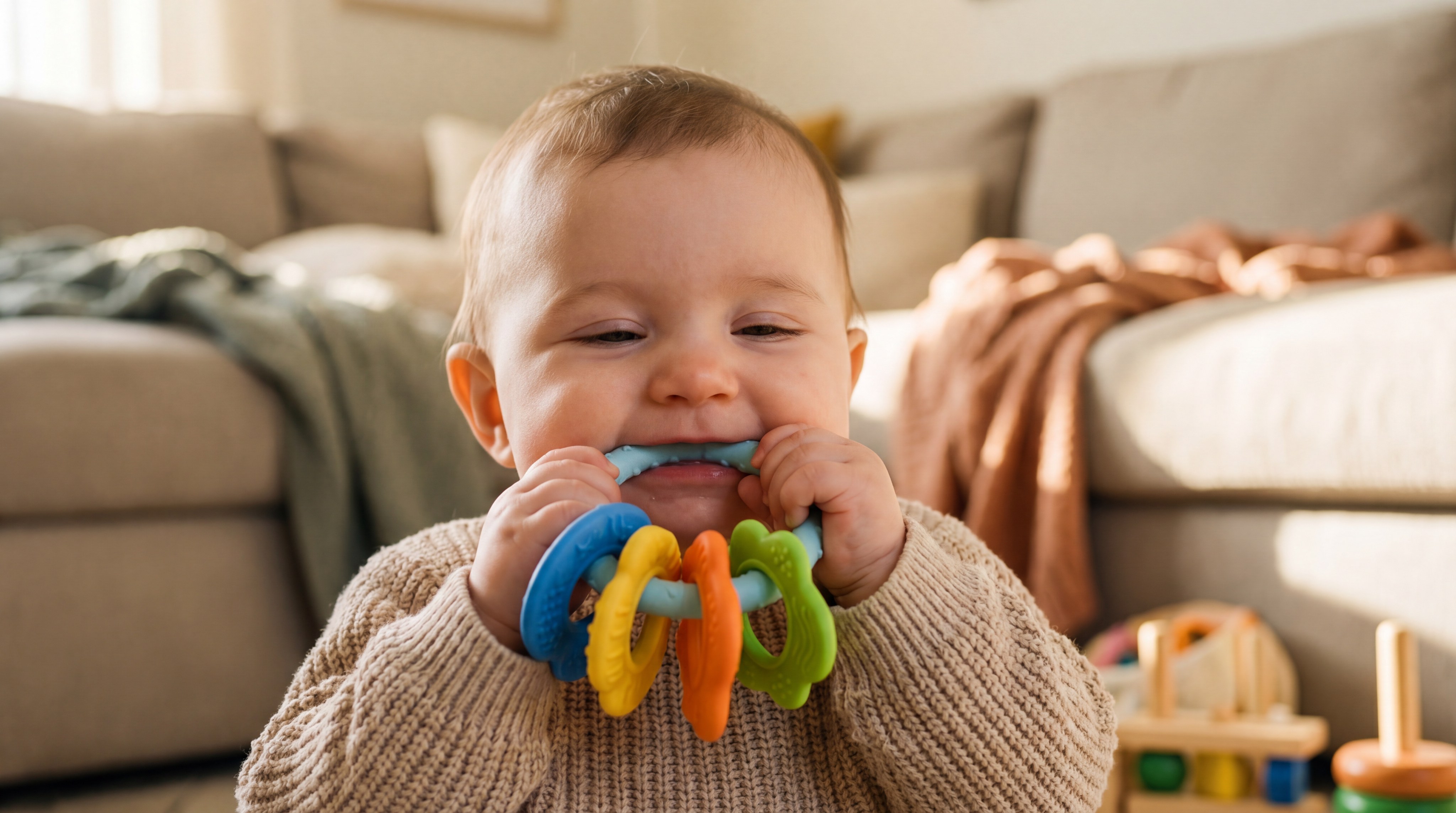 Baby with Teether