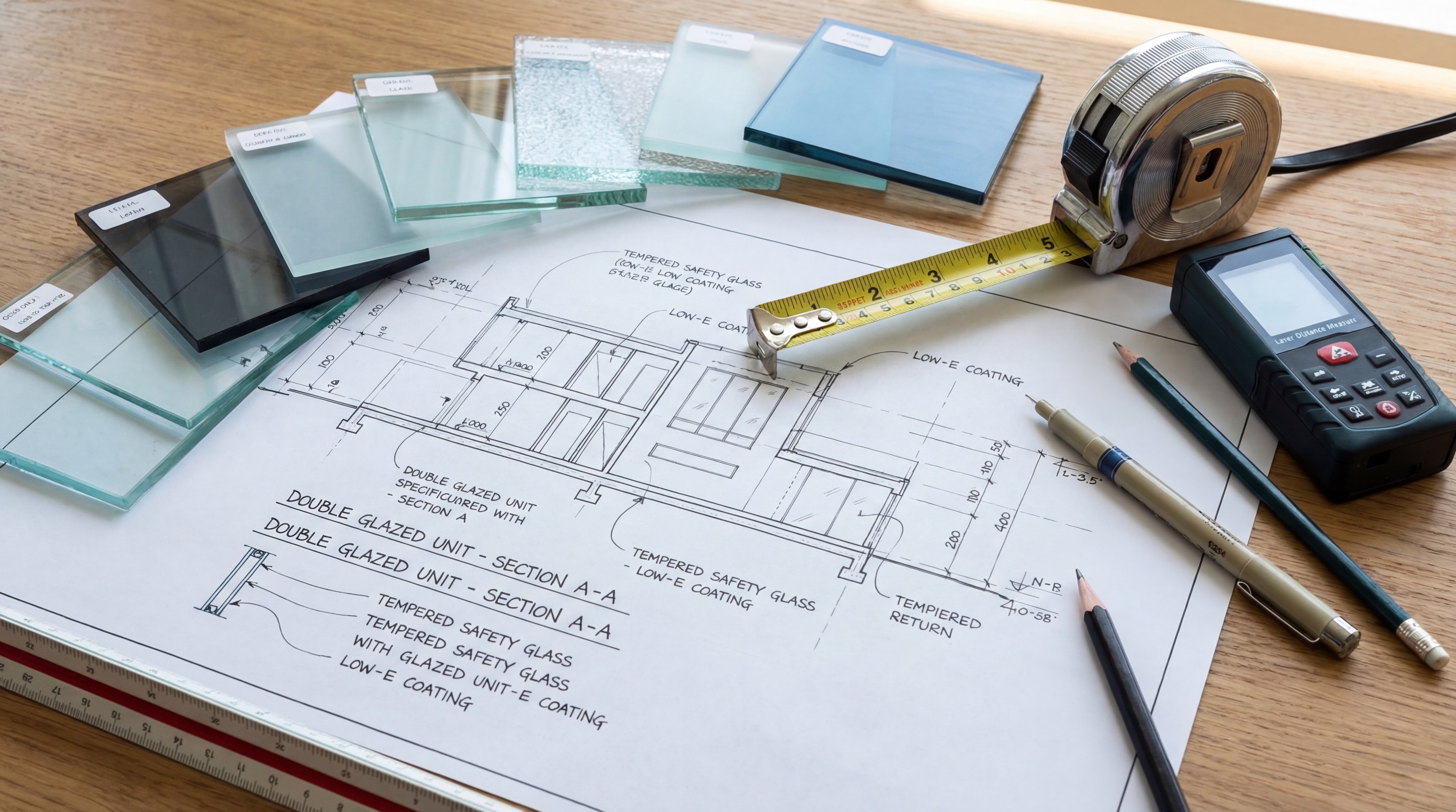 Architectural blueprint materials analysis
