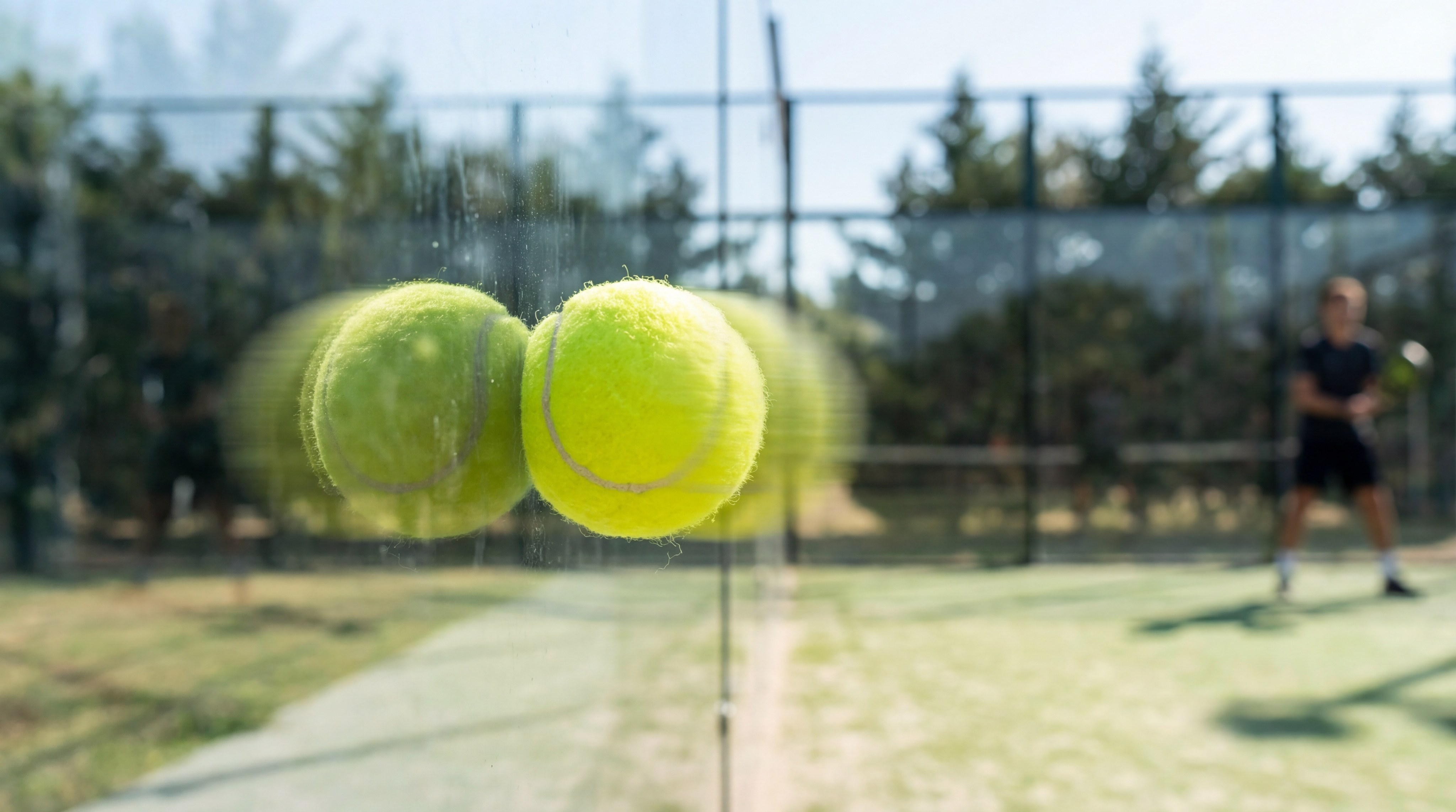 padel ball impact shot