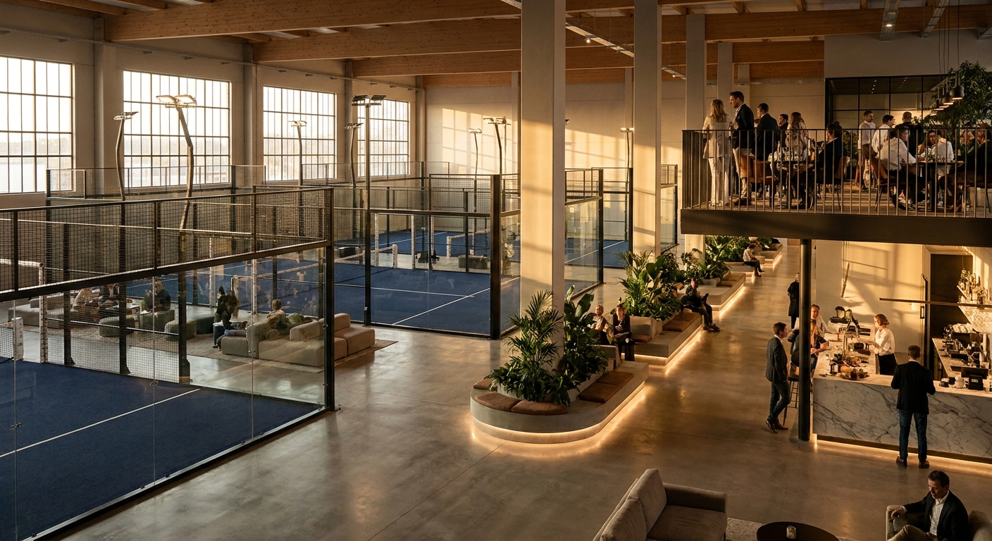 luxury padel club interior