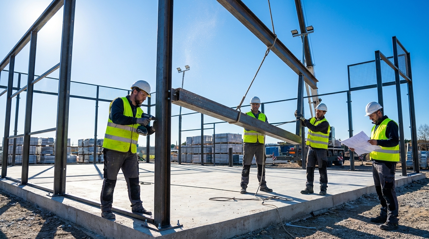 padel court frame construction