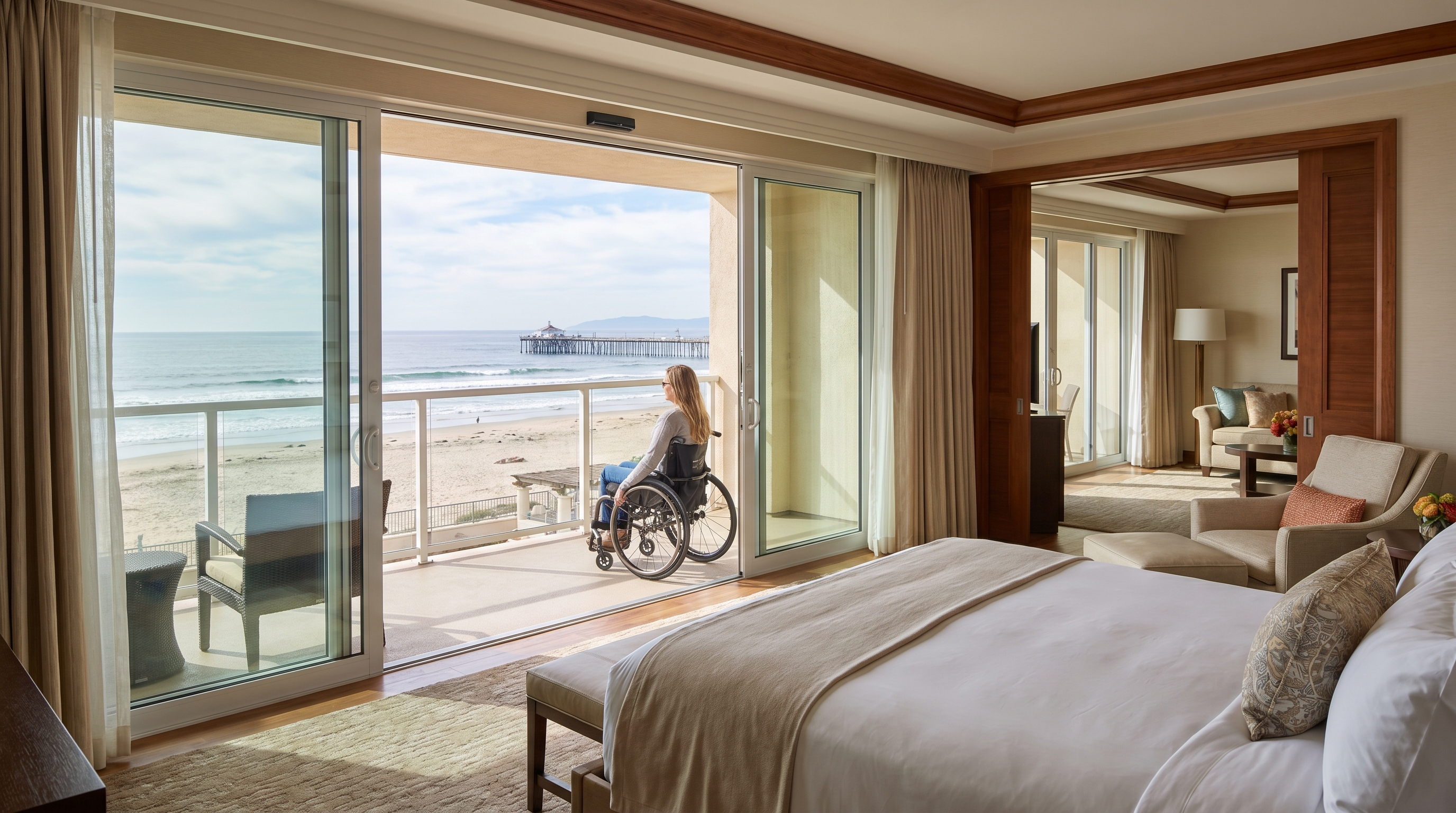 Luxury oceanfront accessible hotel room