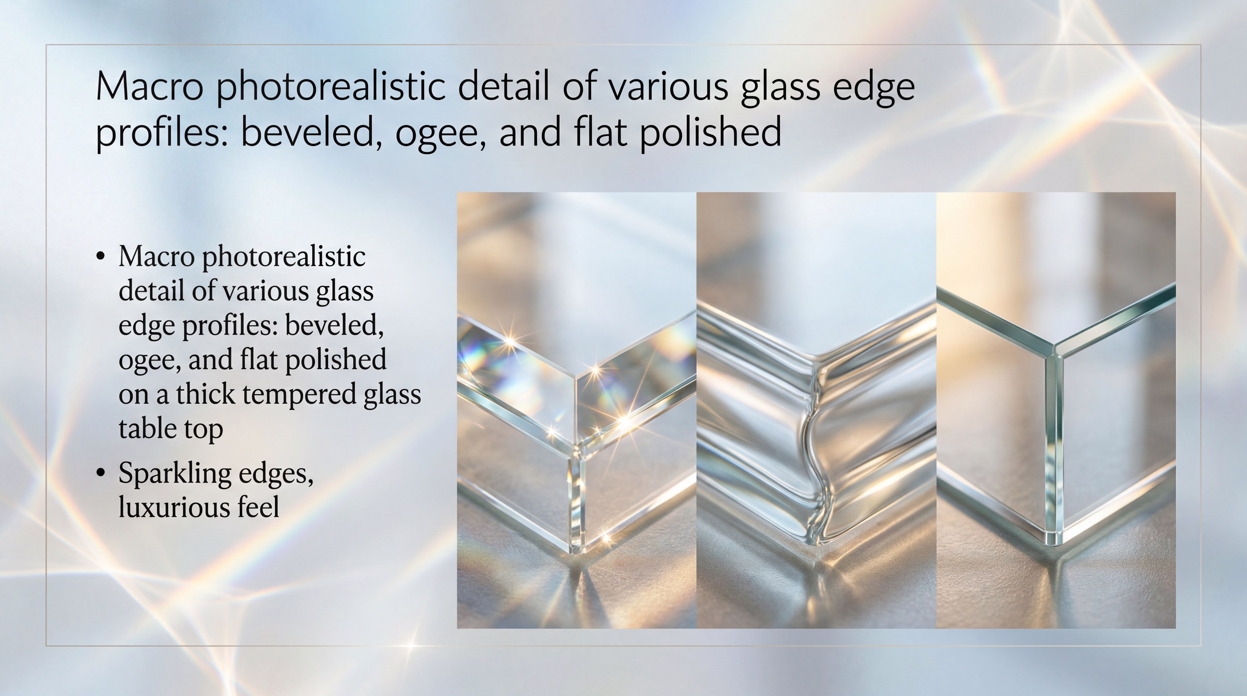 Glass edge profiles macro