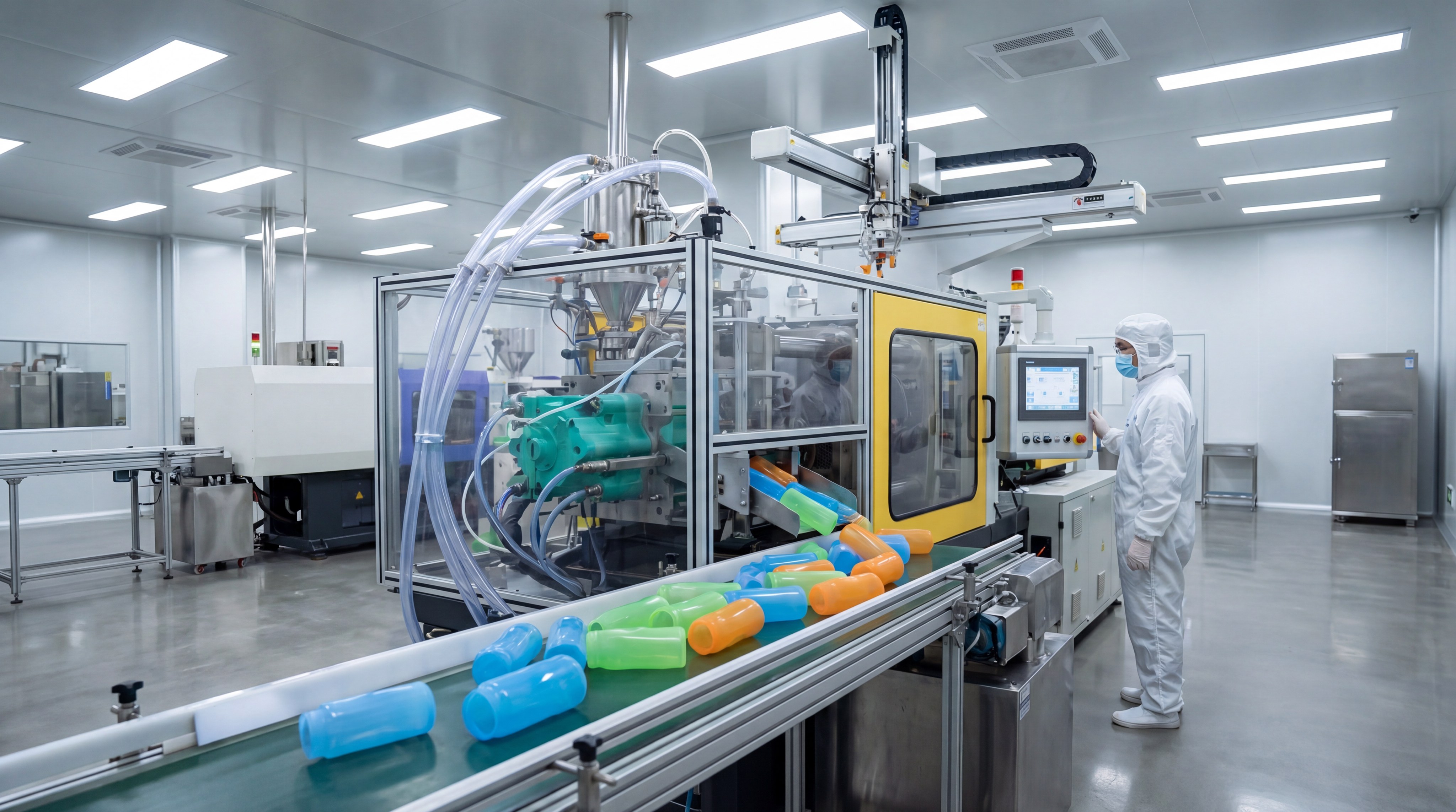 Liquid silicone rubber injection molding production line