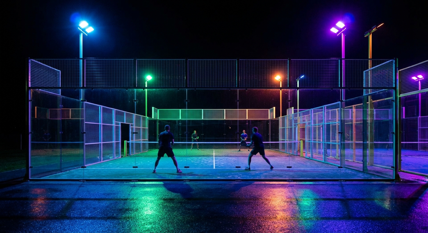 led padel court night lighting