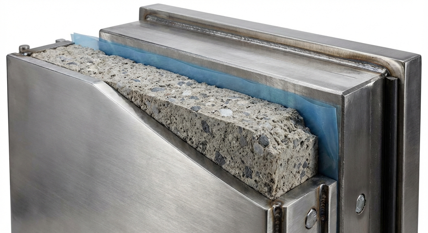 luxury safe wall cross section diagram