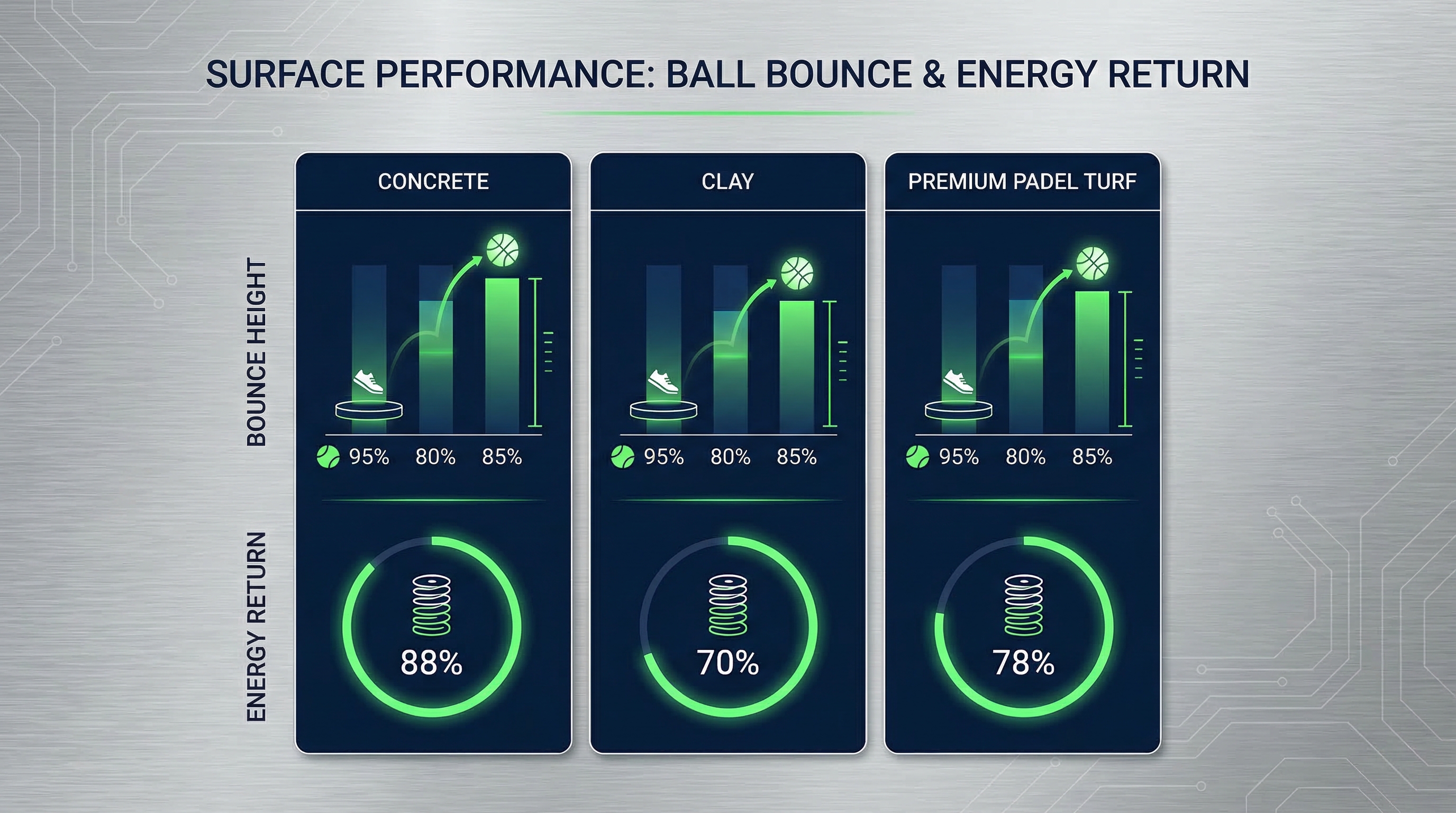 ball bounce energy comparison chart