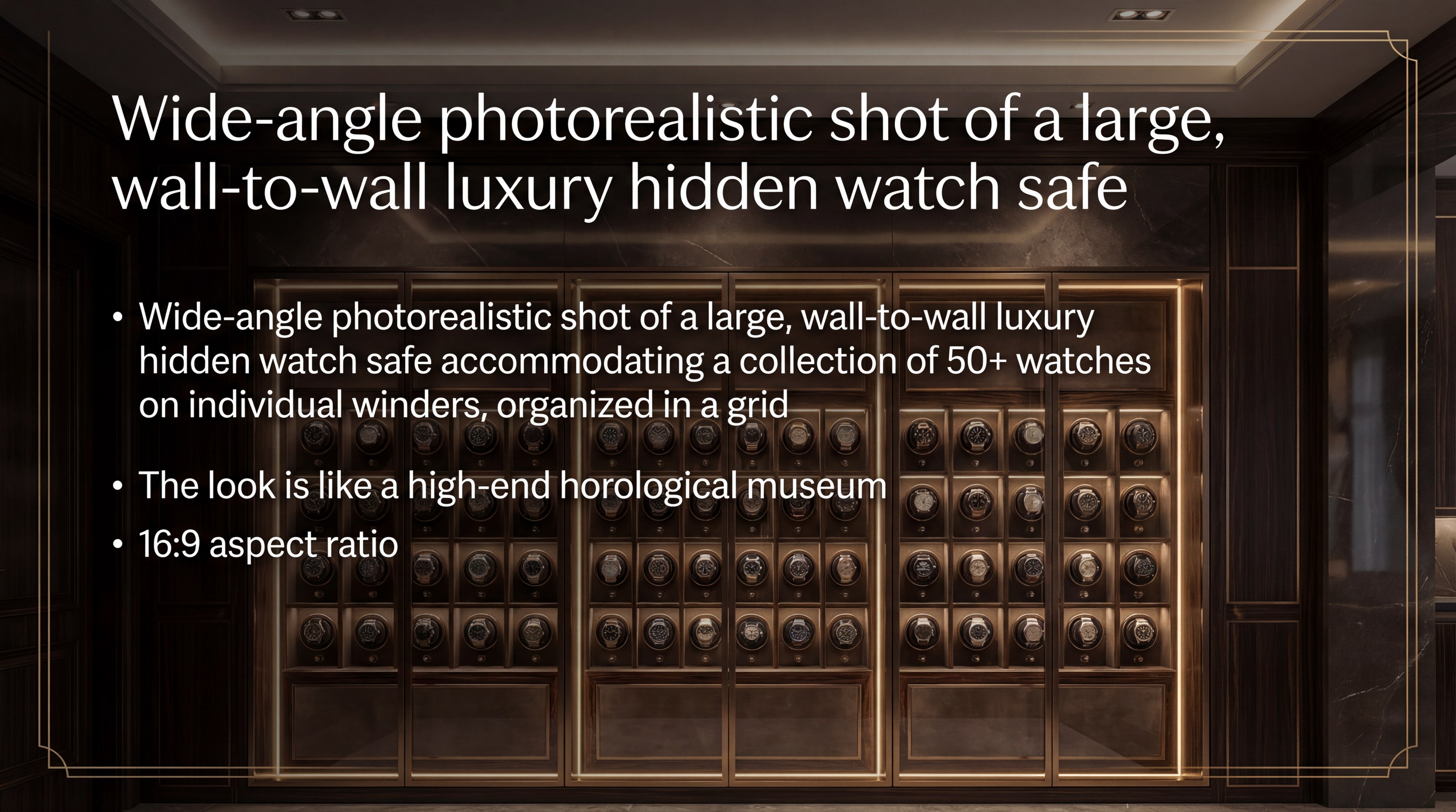 Luxury Hidden Watch Safe with Museum-Style Collection Display