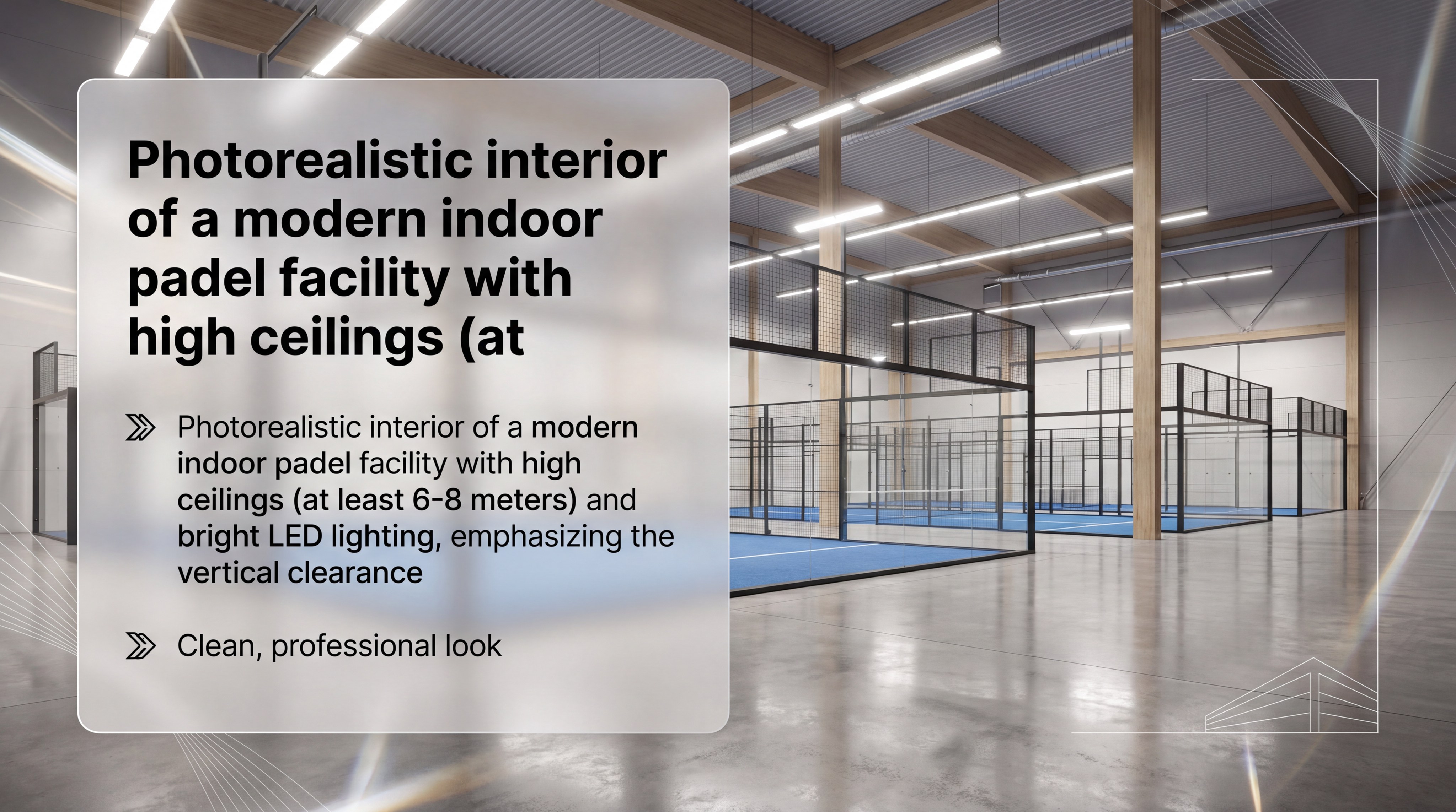 modern padel facility interior