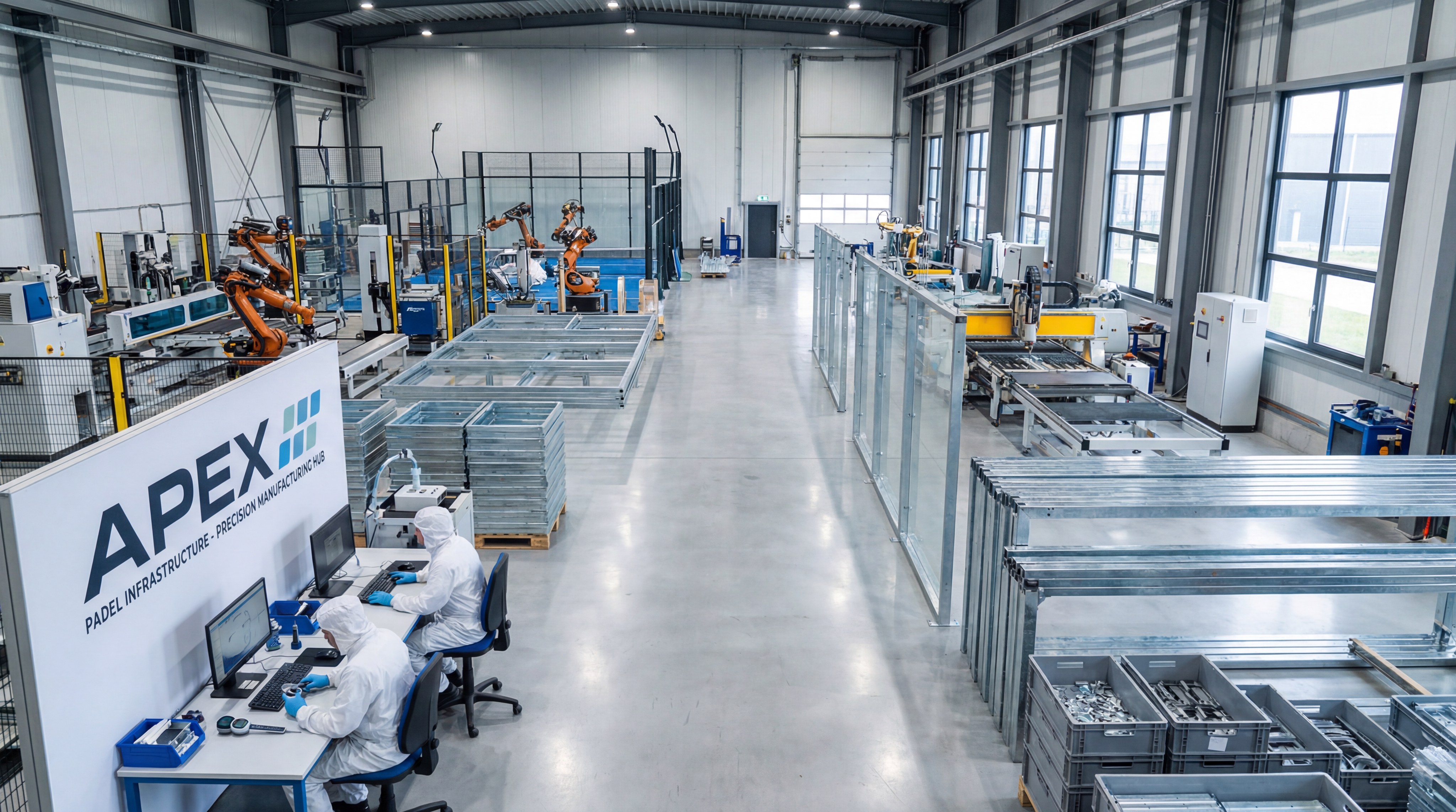 padel court manufacturing facility