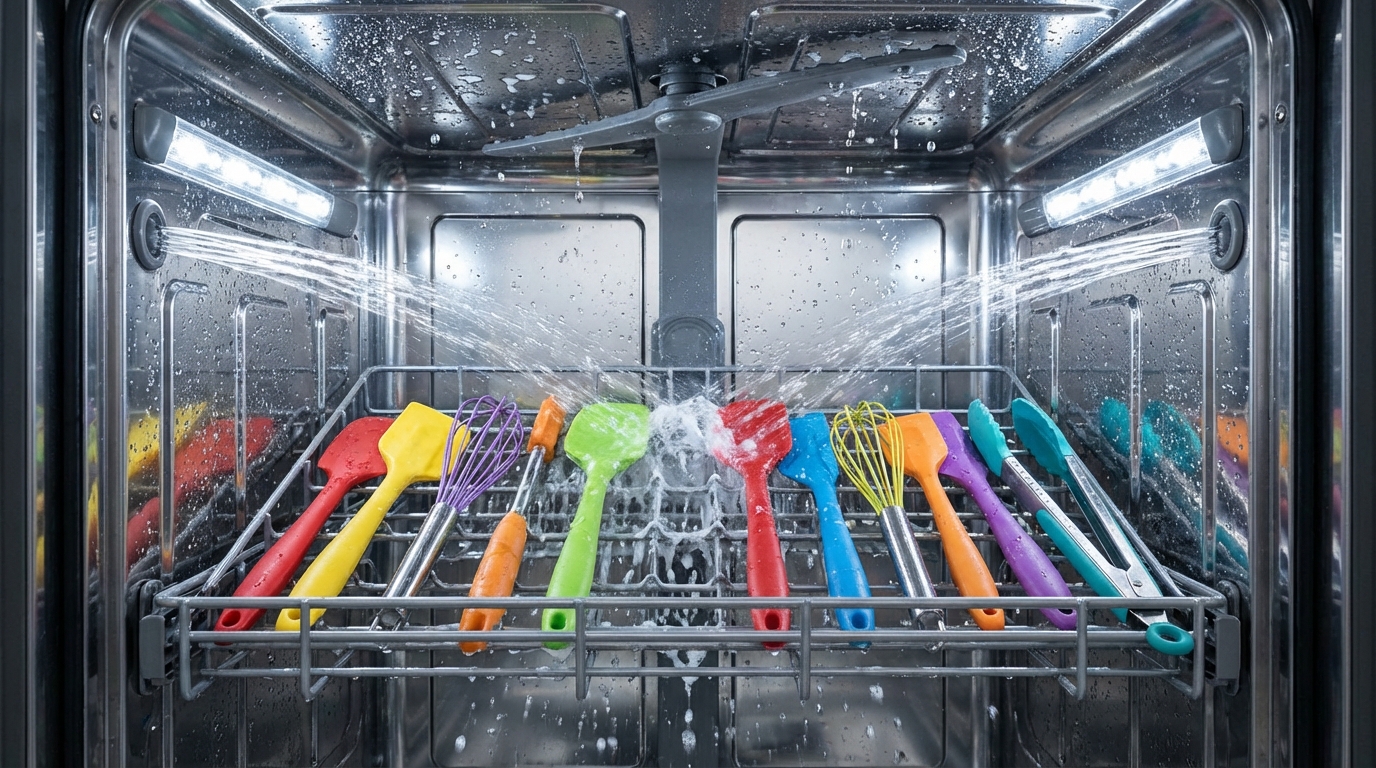 silicone utensils dishwasher cleaning