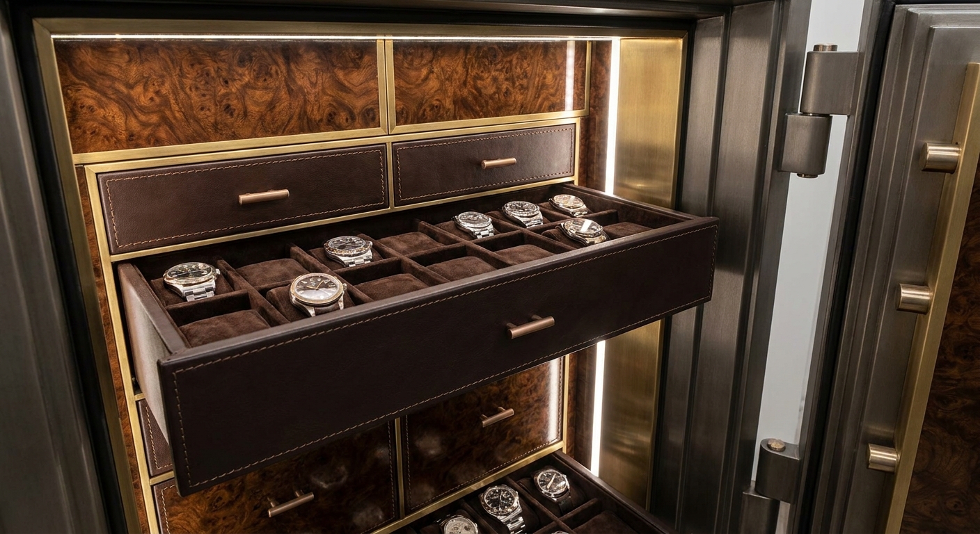 luxury watch safe interior
