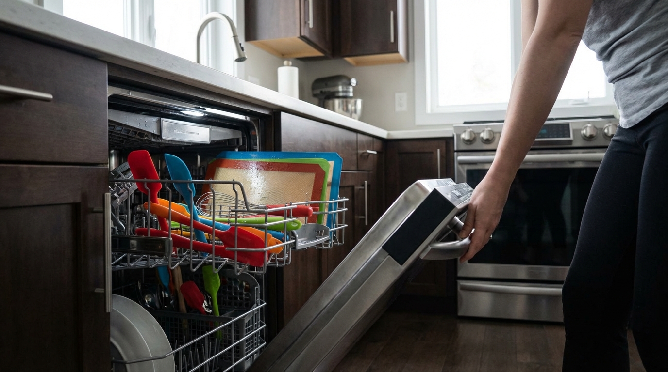 Dishwasher kitchen scene