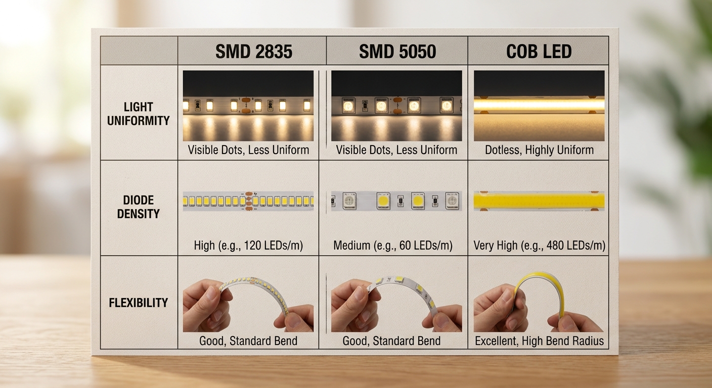 LED Strip Comparison Infographic