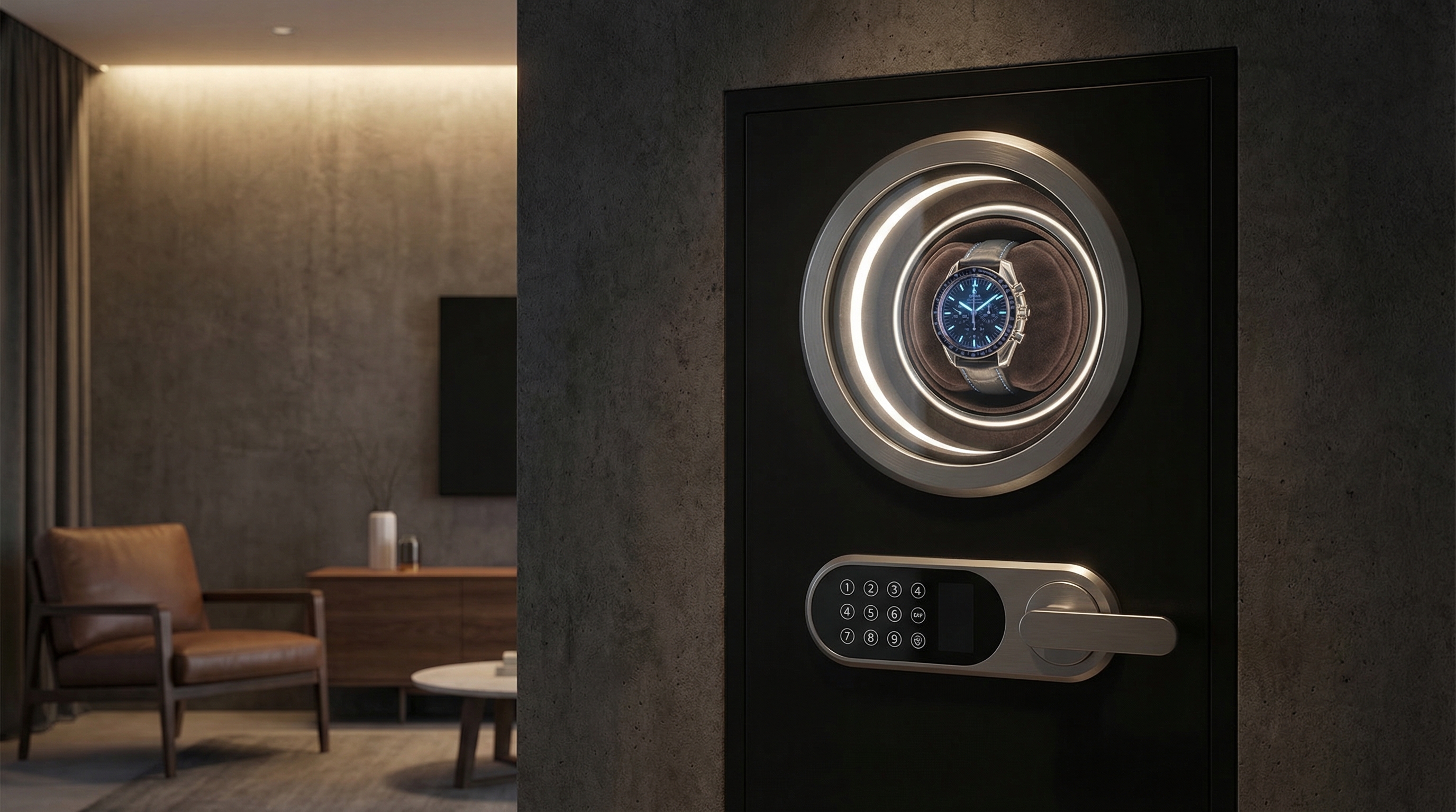 luxury watch winder wall safe