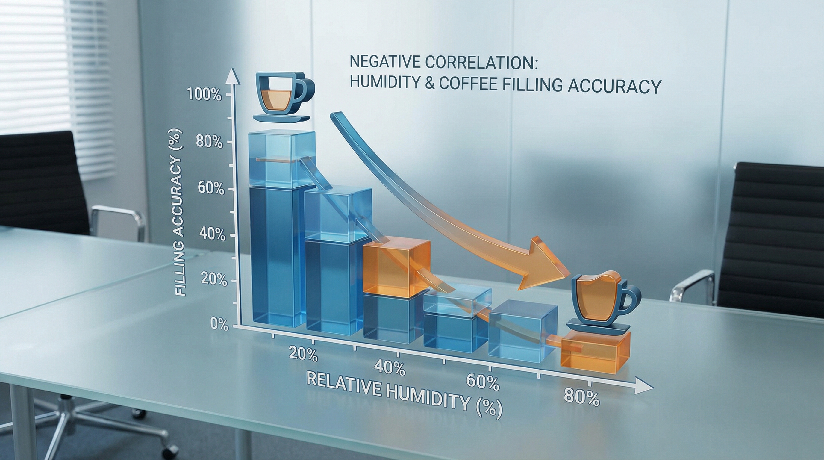 Managing humidity in packaging for coffee powder