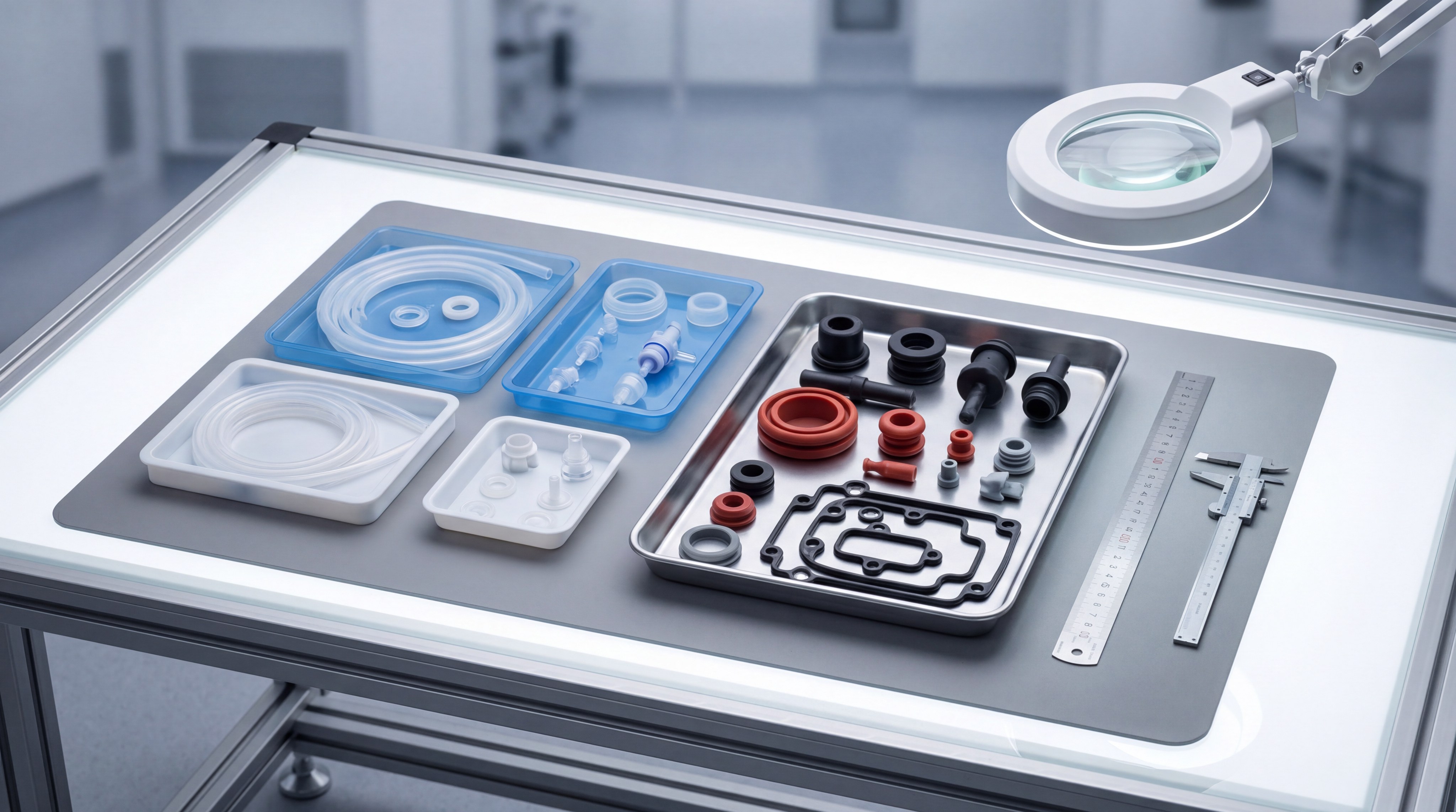 premium silicone parts product photography