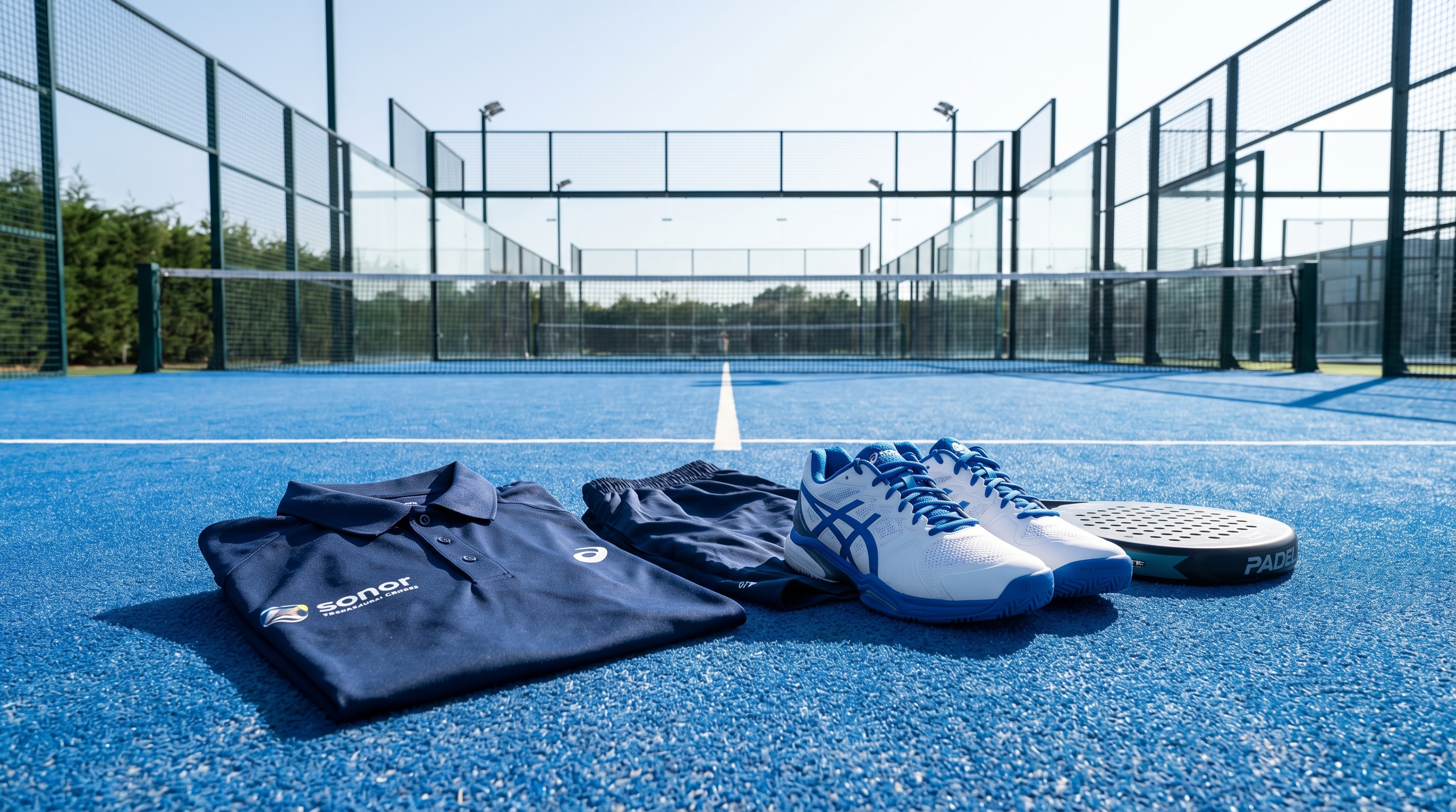 padel outfit flat lay