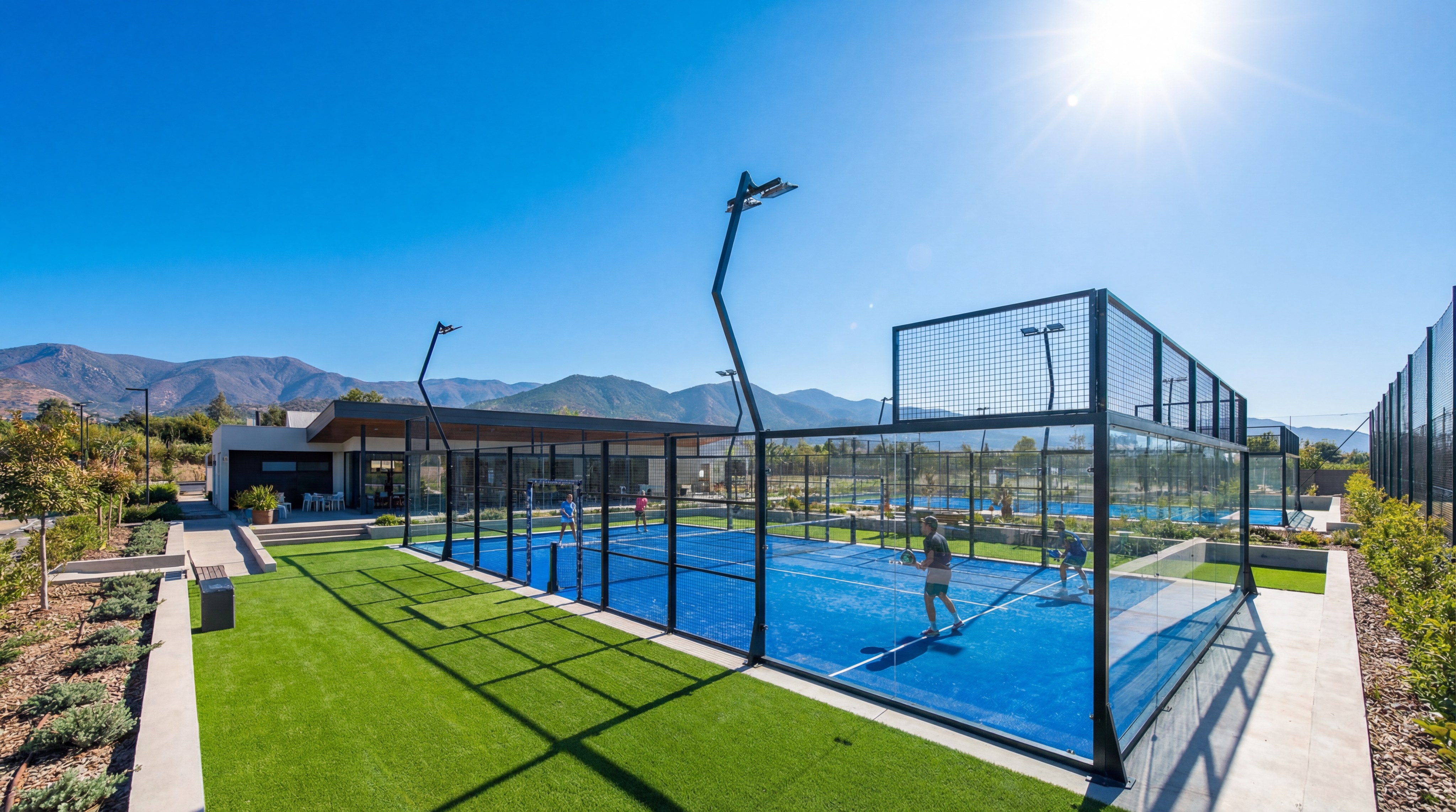 modern padel court outdoor