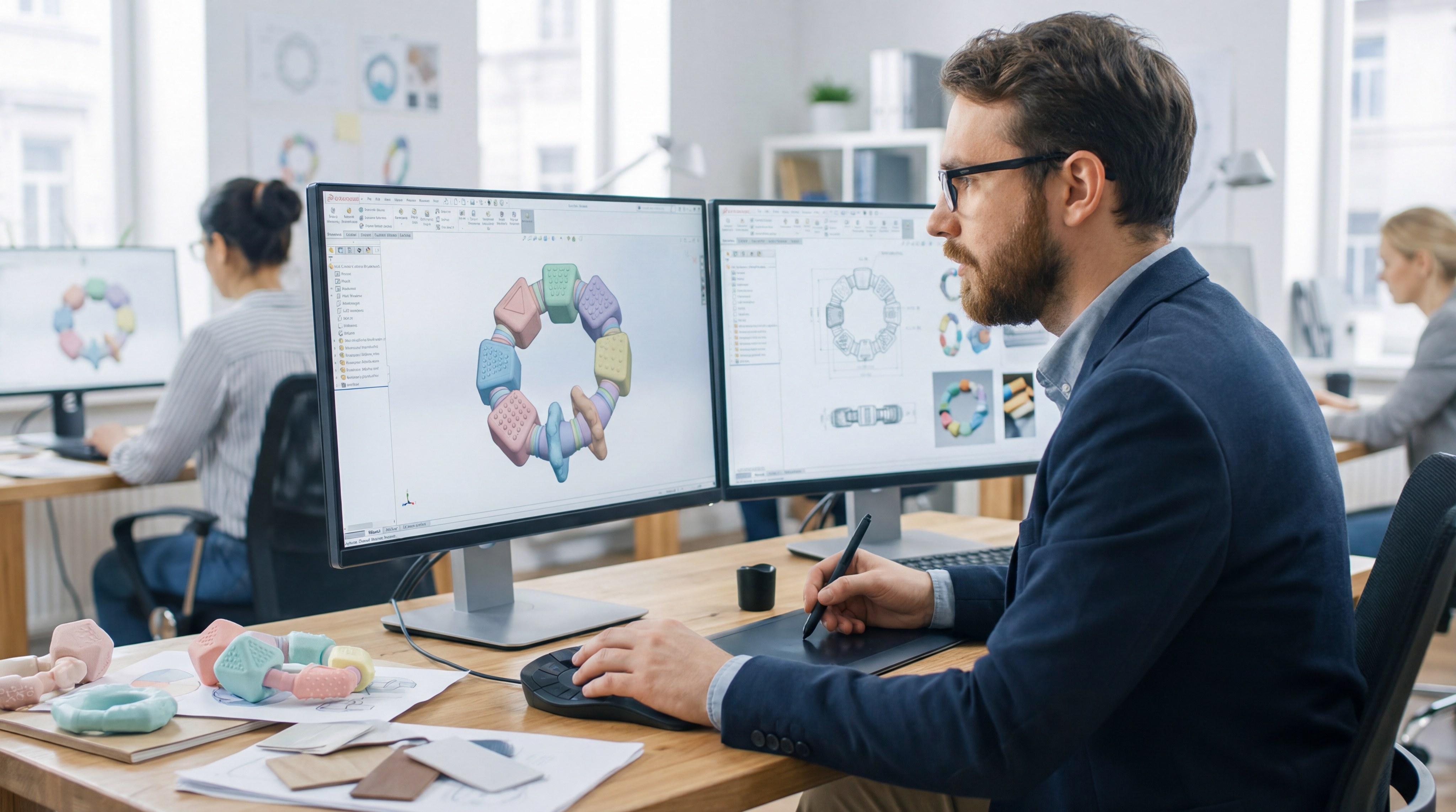 CAD designer baby toy modeling