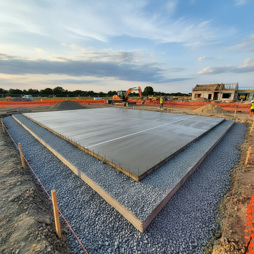 padel court foundation preparation