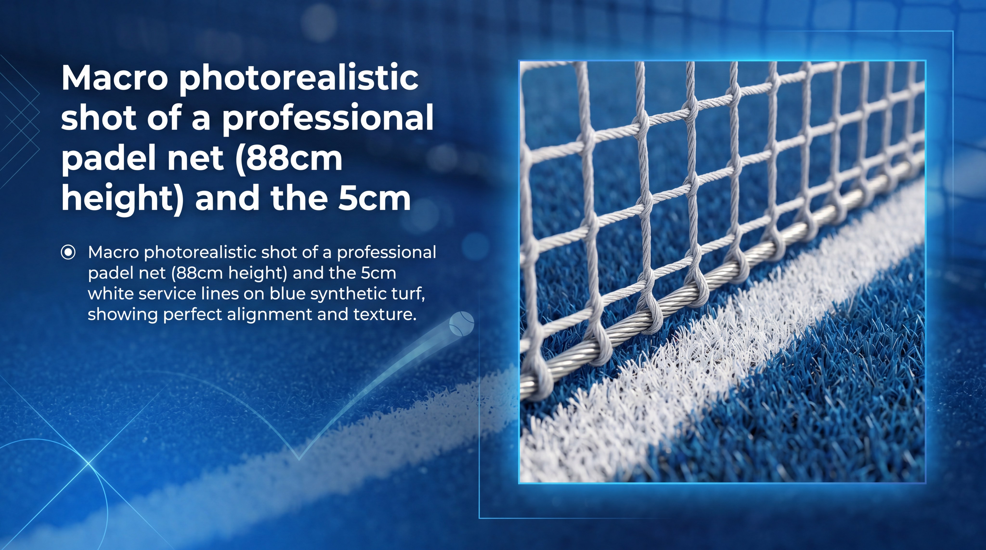 padel court net service lines