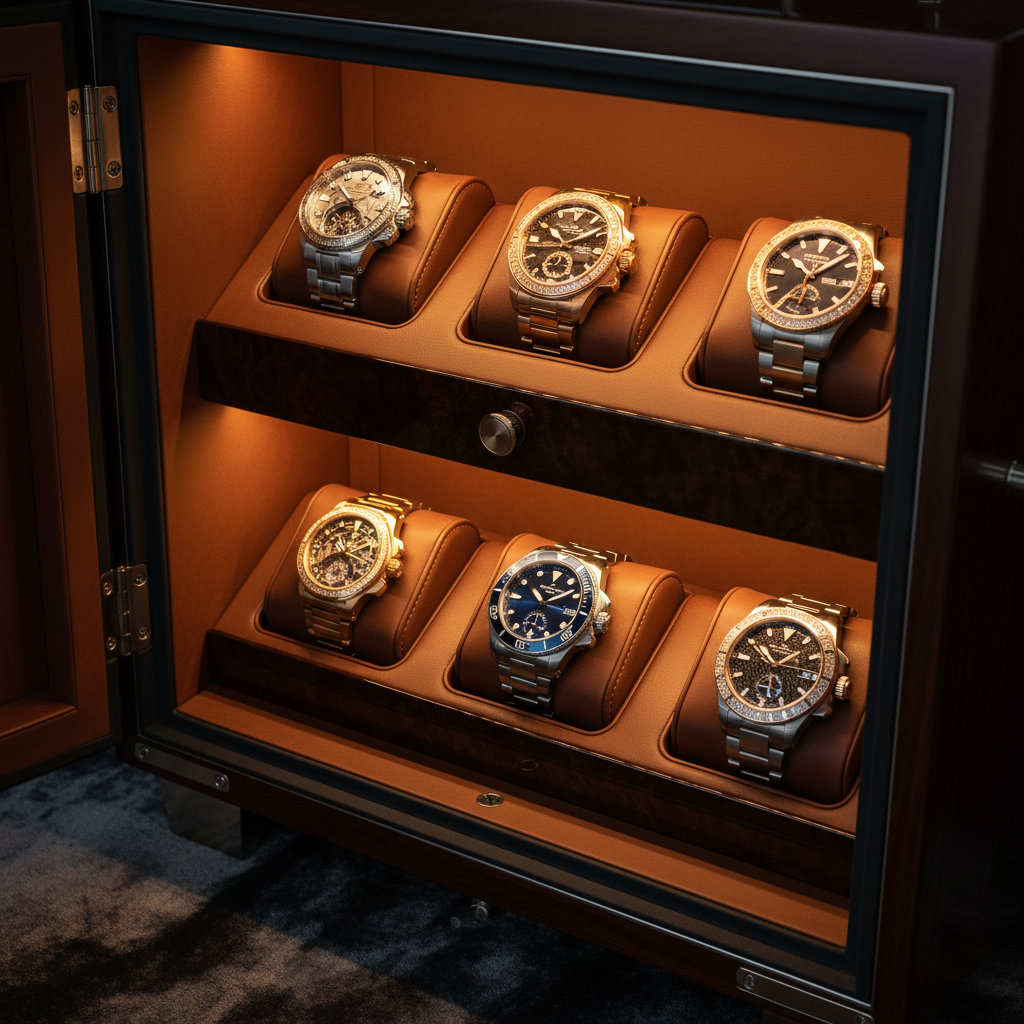 Luxury watch collection display